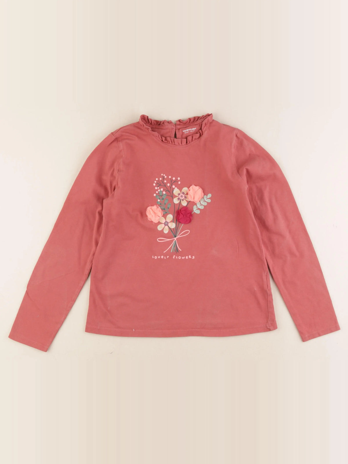 Vertbaudet - tee-shirt rose - 10 ans