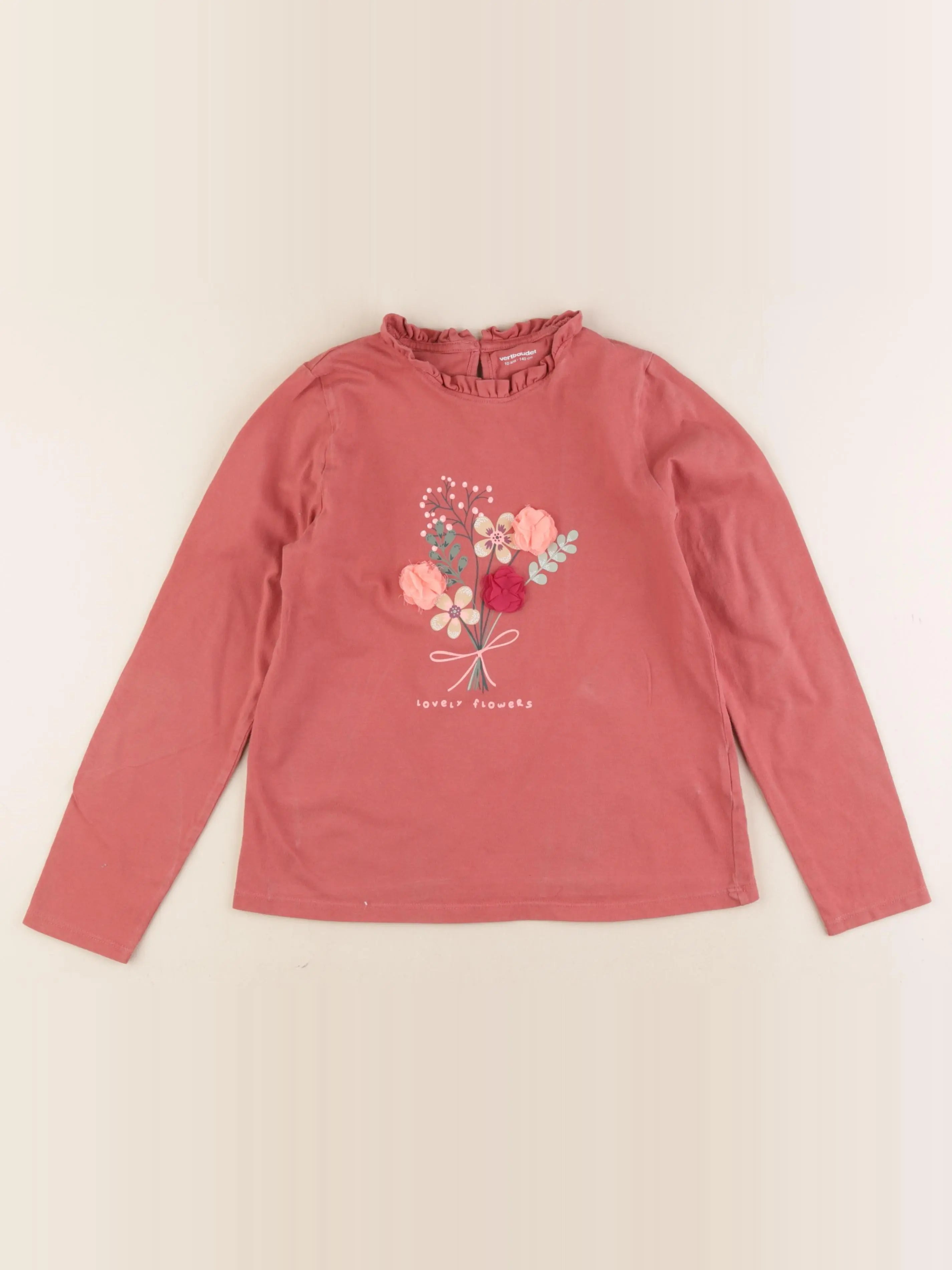 Vertbaudet - tee-shirt rose - 10 ans
