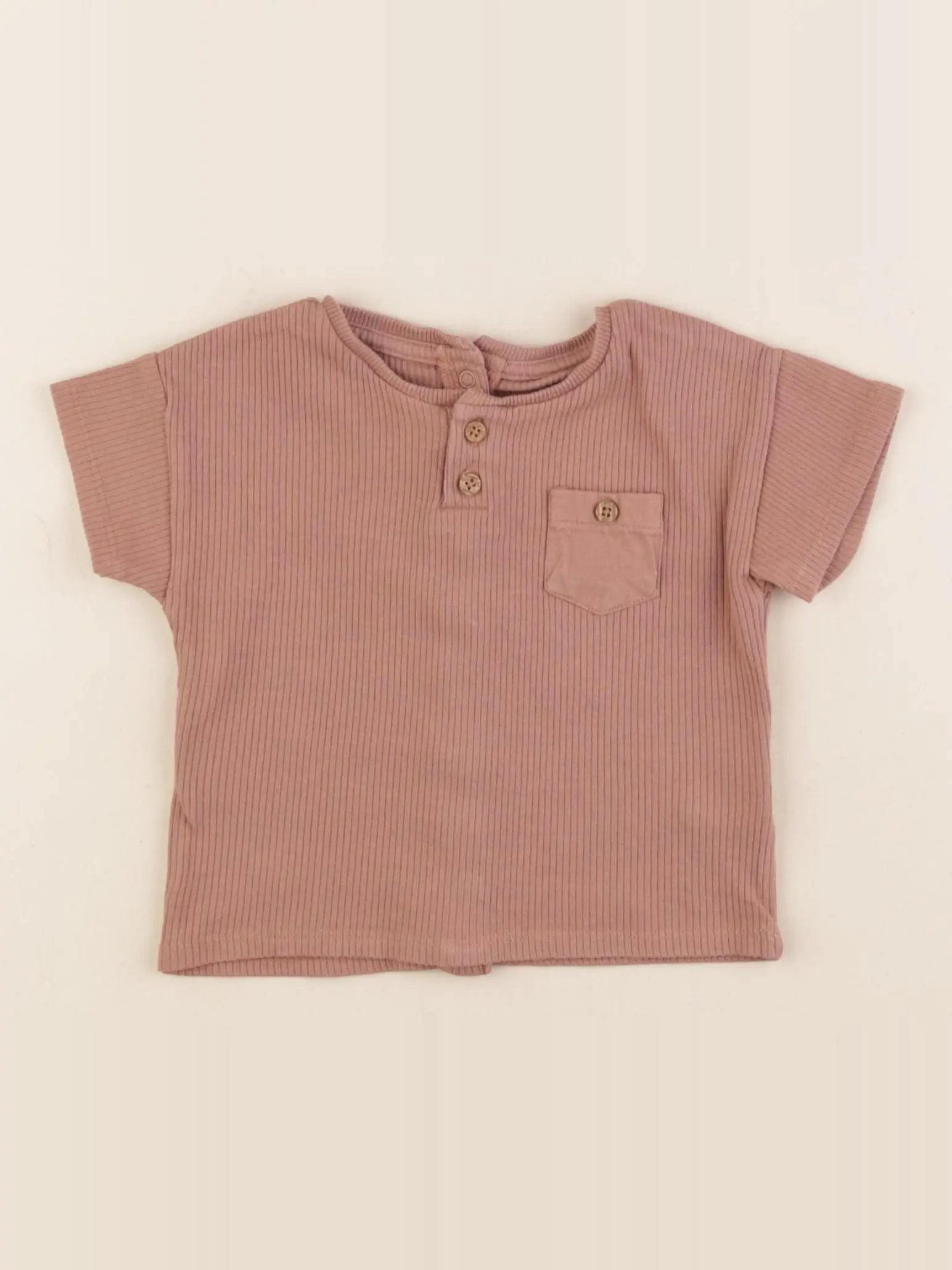 Vertbaudet - tee-shirt marron - 6 mois