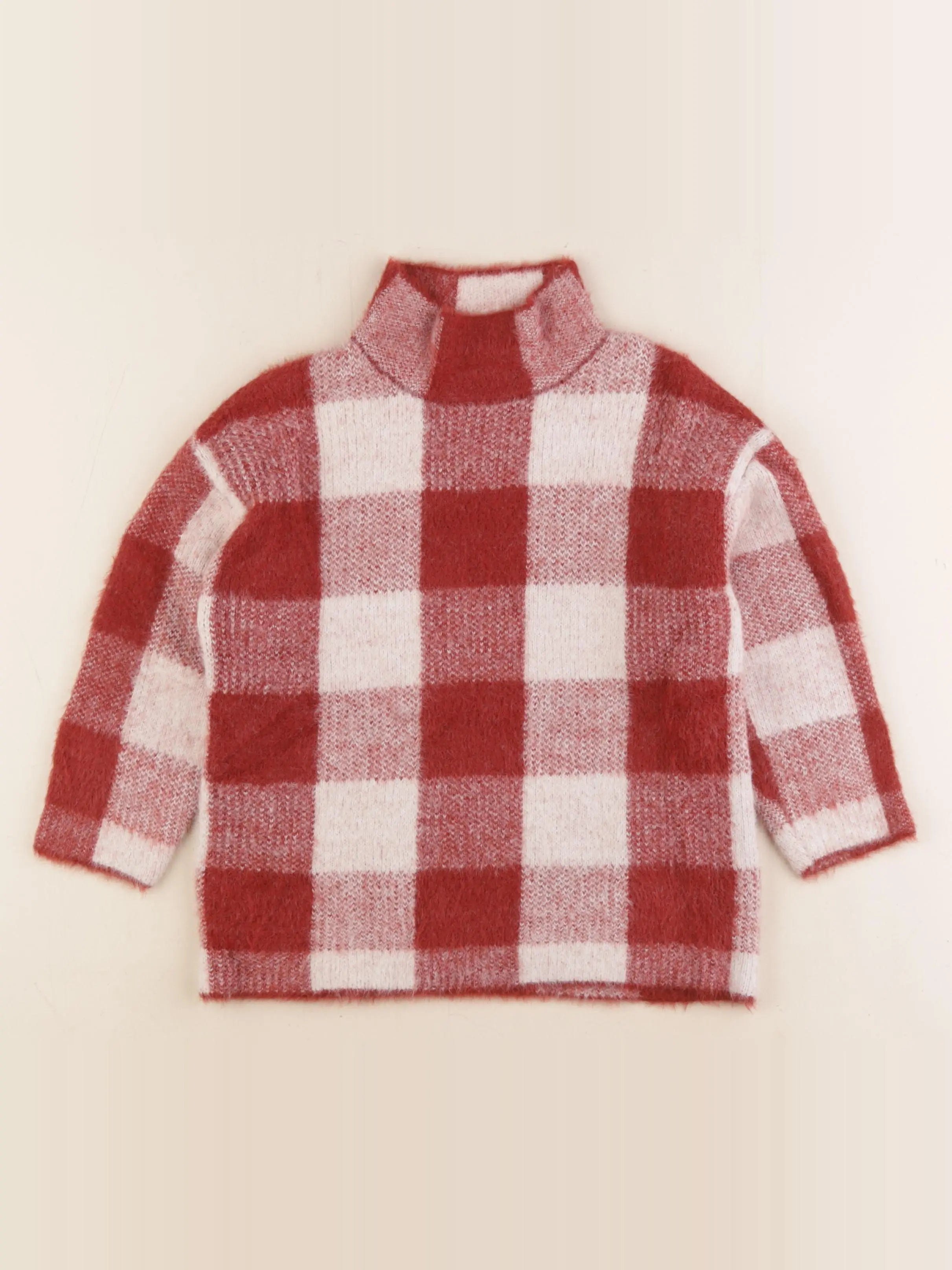 Zara - pull blanc, rouge - 6 ans