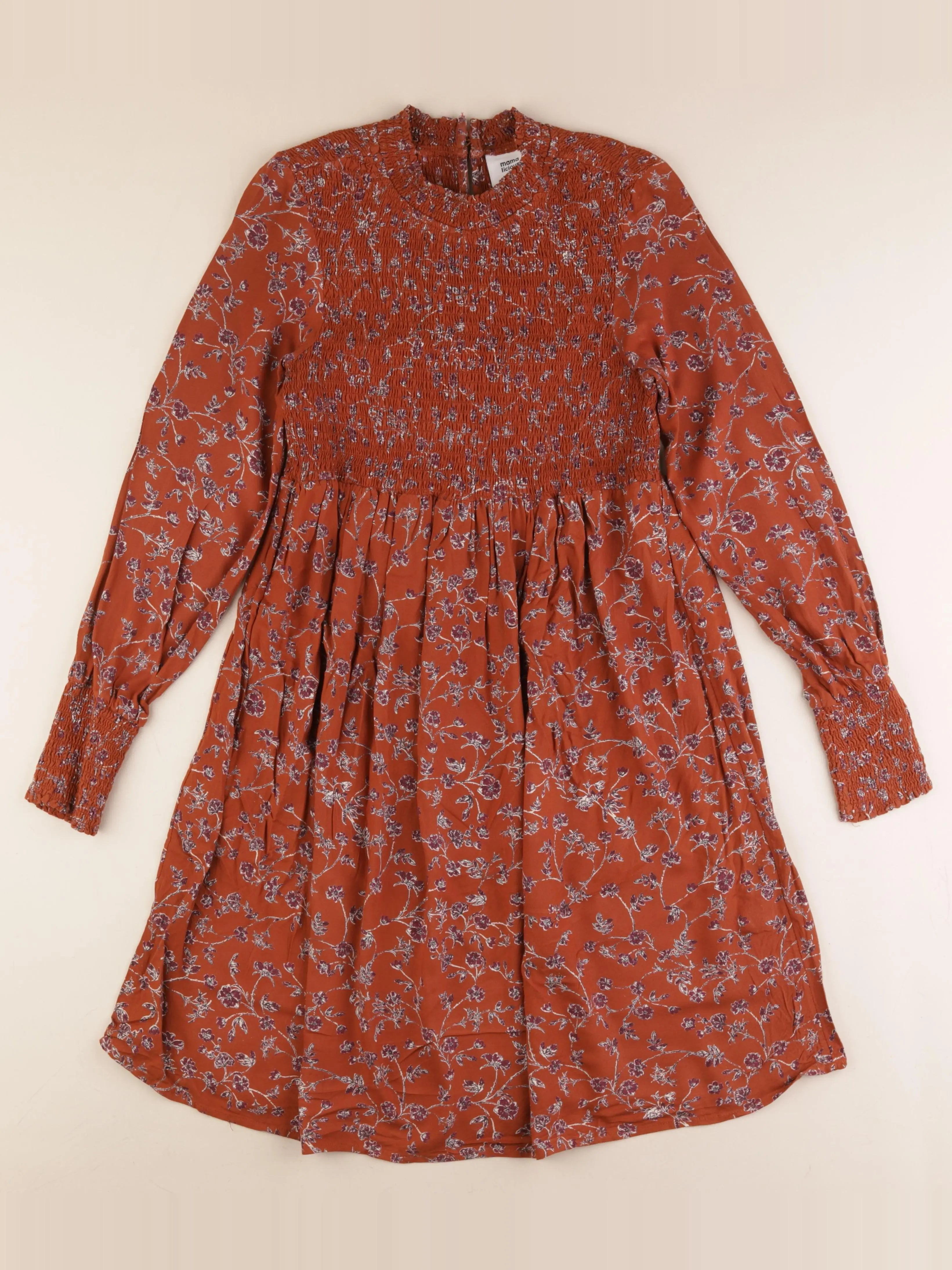 Mamalicious - robe grossesse marron - m