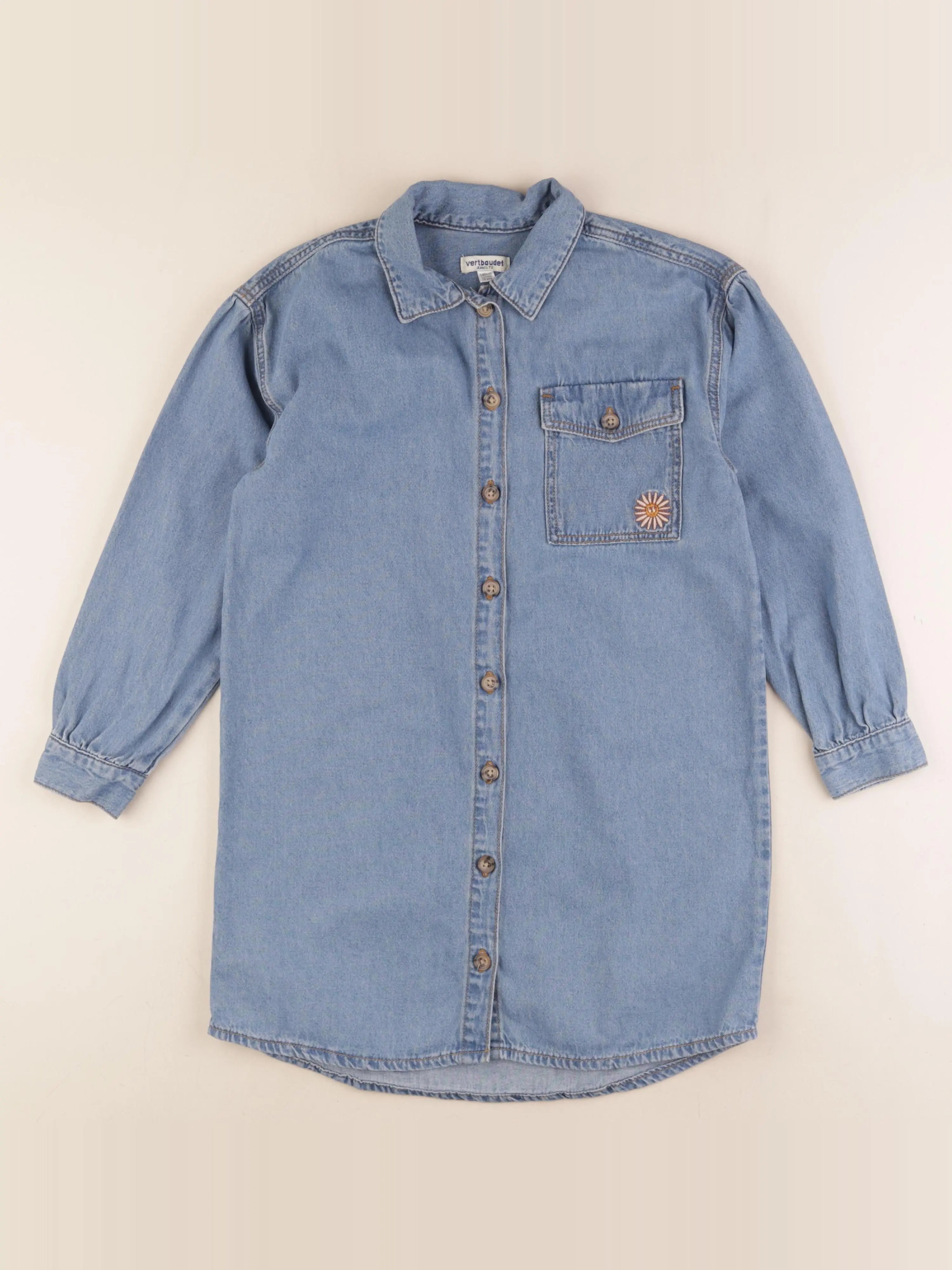 Vertbaudet - robe bleu - 10 ans
