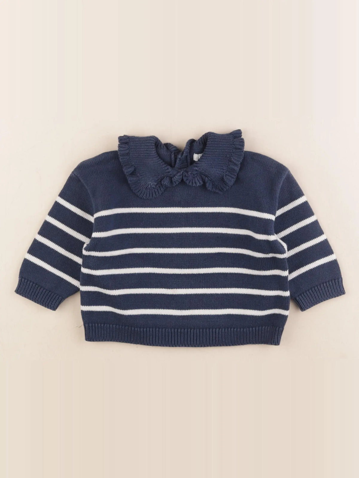 Vertbaudet - pull bleu - 12 mois
