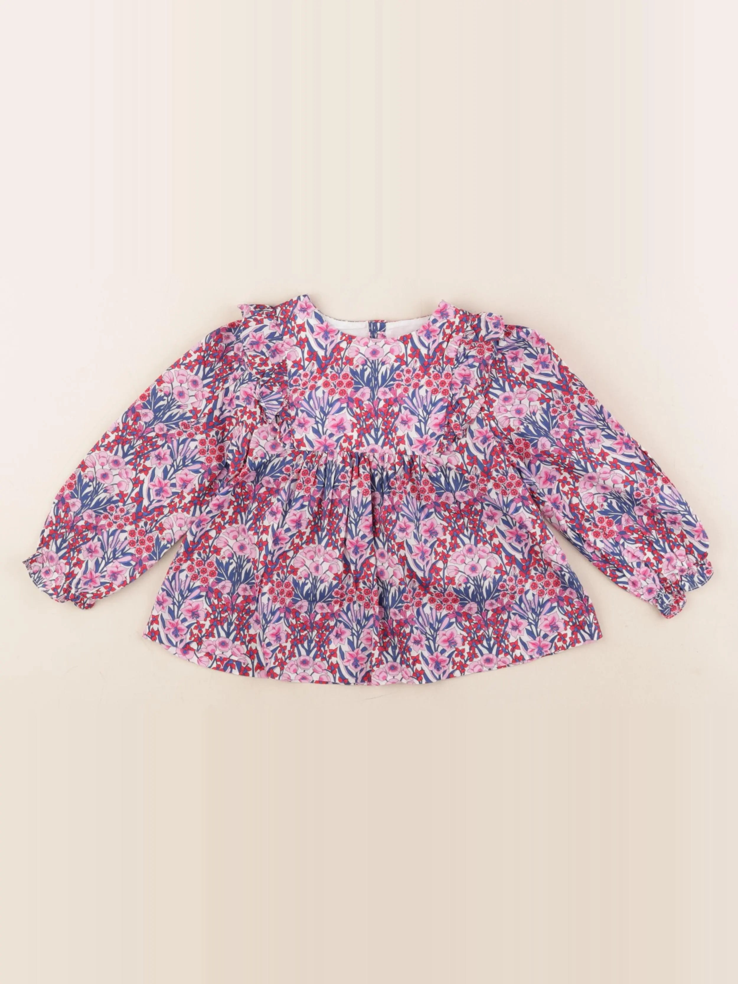Jacadi - blouse liberty multicolore - 24 mois
