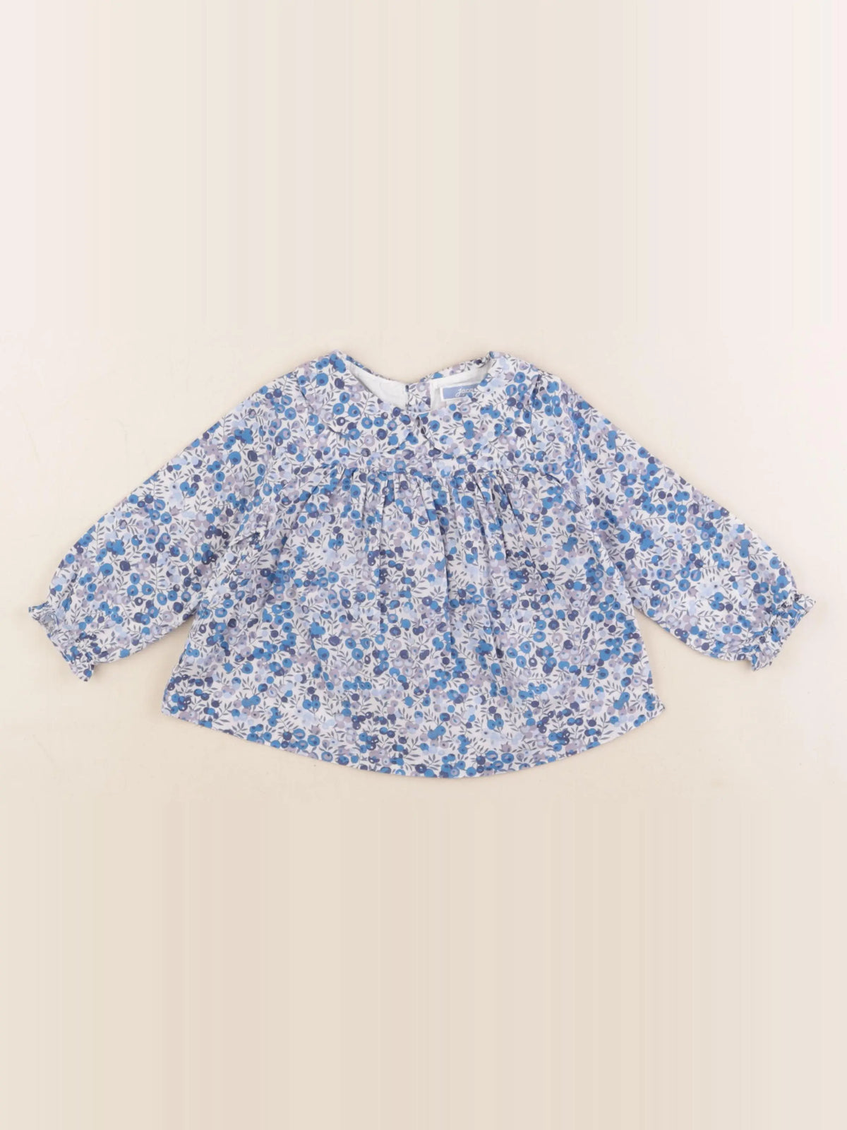 Jacadi - blouse liberty bleu - 12 mois