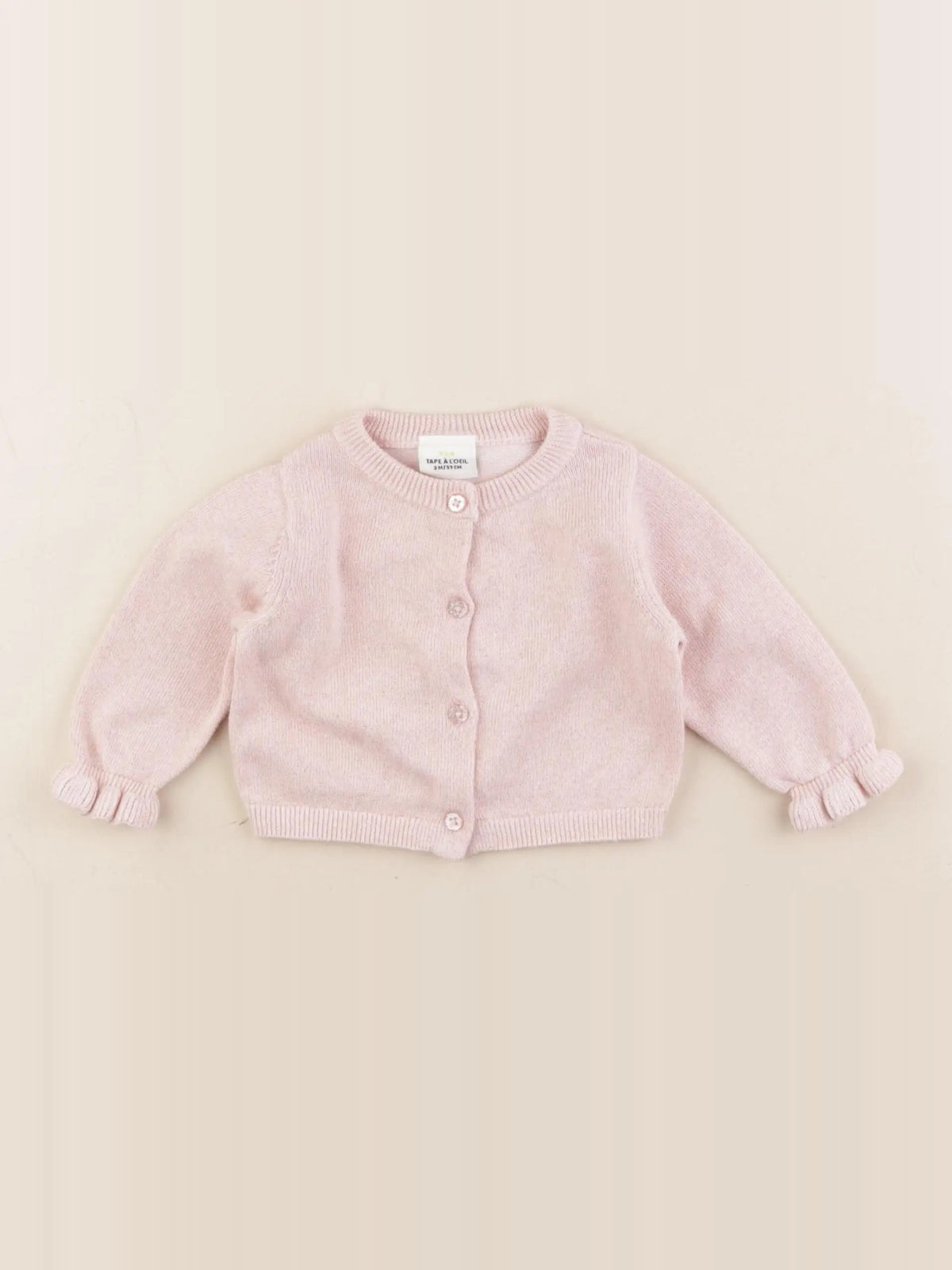 Tape à l'oeil - gilet rose - 3 mois