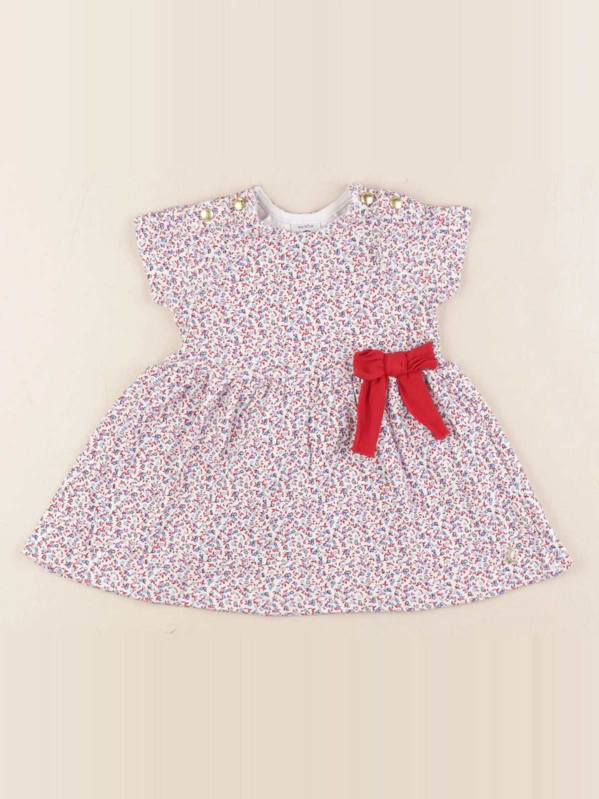 Petit Bateau - robe multicolore - 6 mois