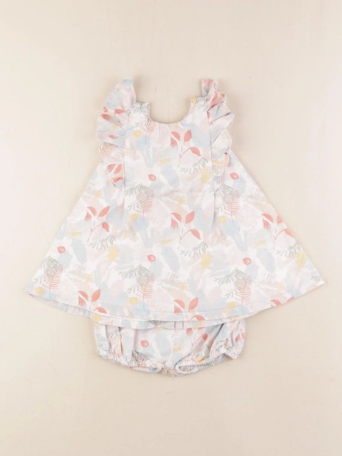 Vertbaudet - robe multicolore - 9 mois
