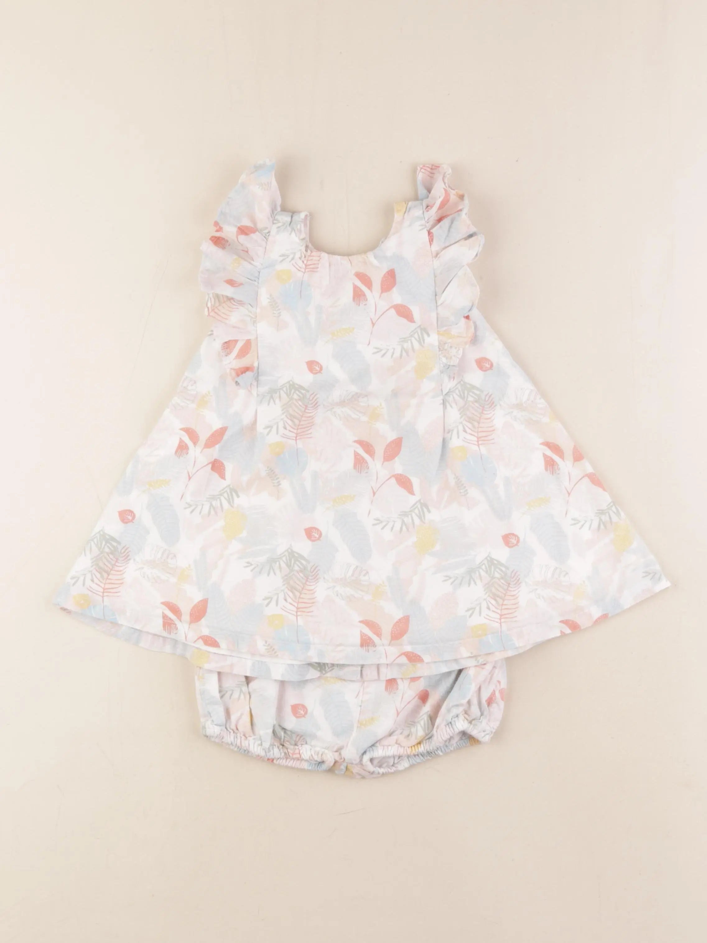 Vertbaudet - robe multicolore - 9 mois