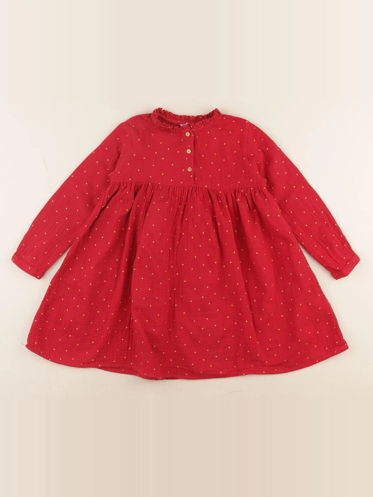Vertbaudet - robe rouge - 5 ans