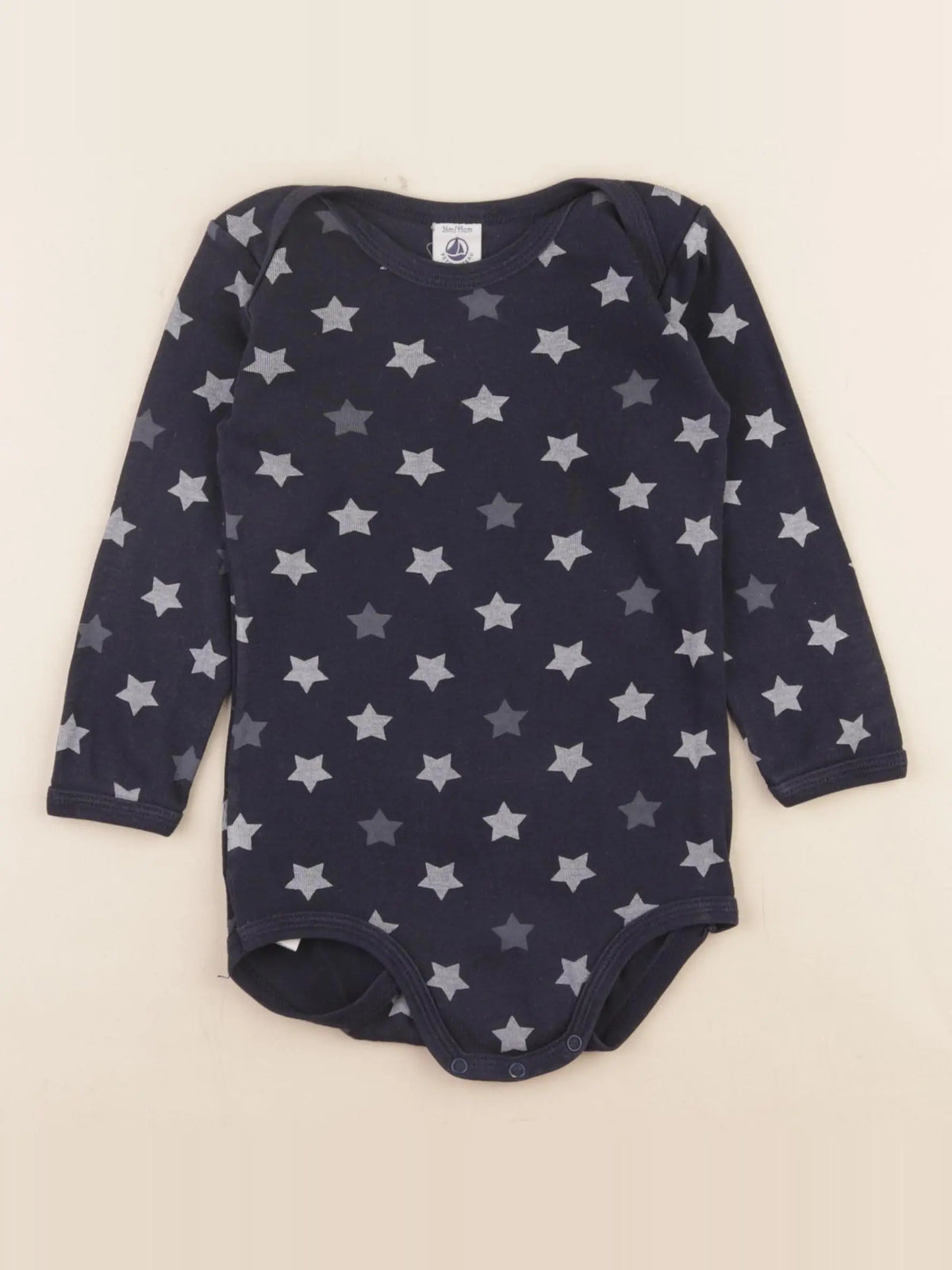 Petit Bateau - body bleu - 36 mois