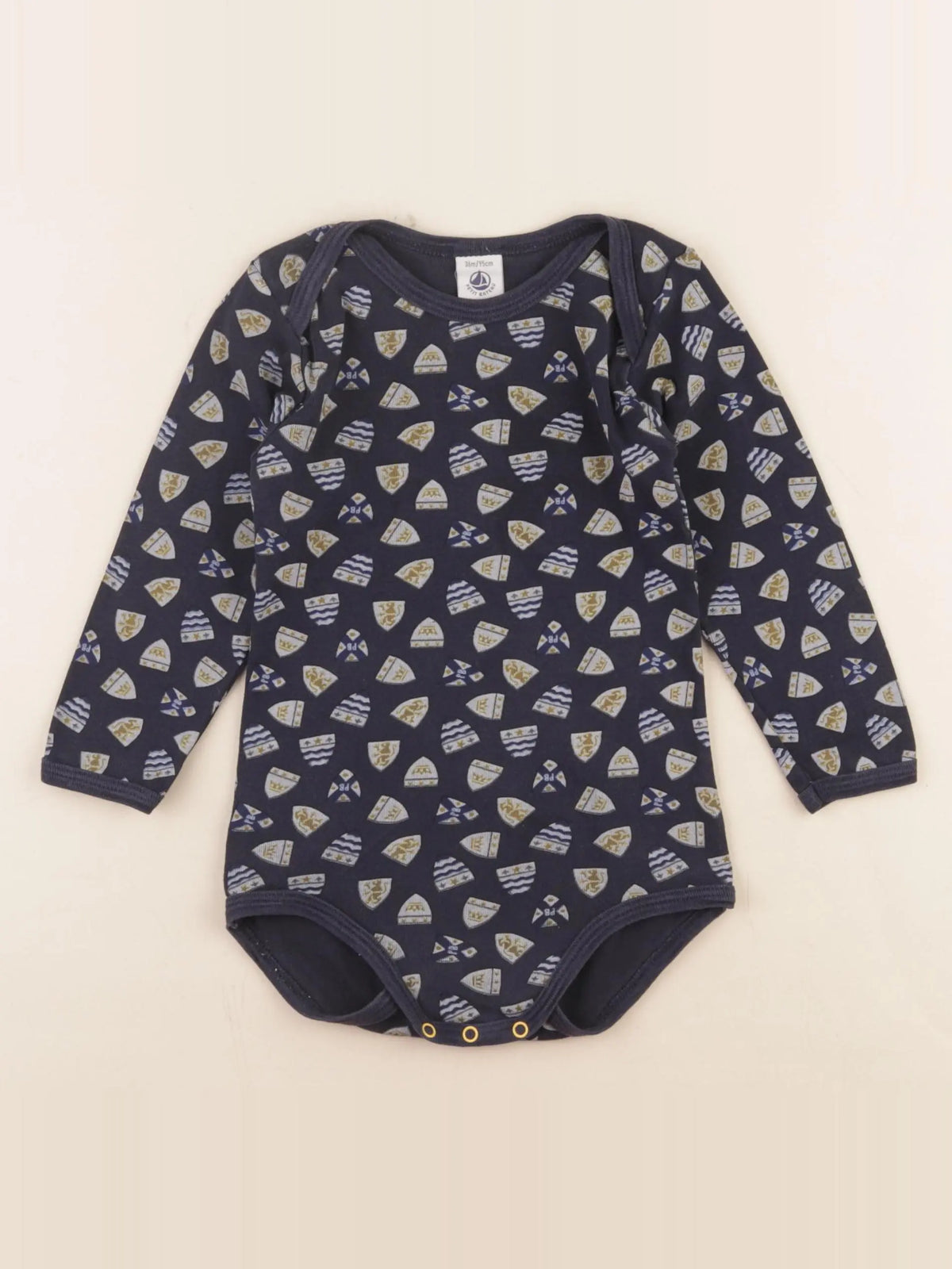 Petit Bateau - body bleu - 36 mois