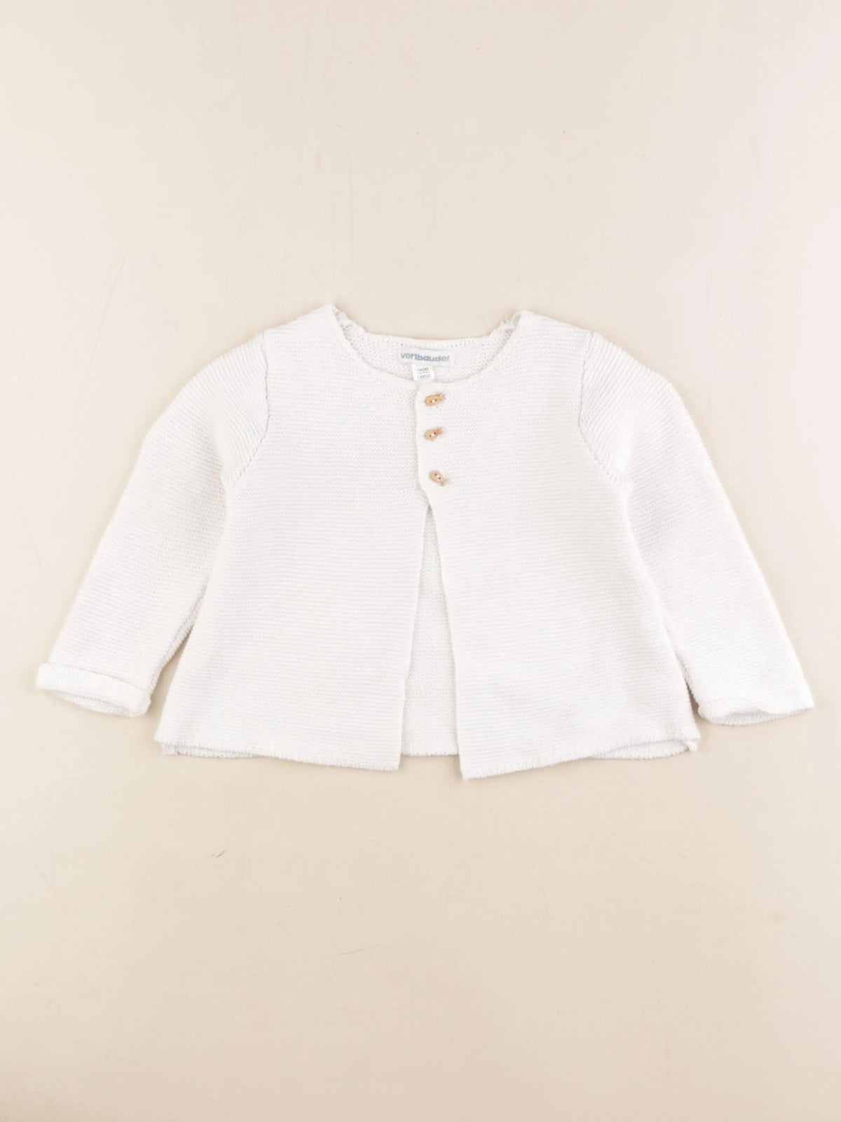 Vertbaudet - gilet blanc - 12 mois