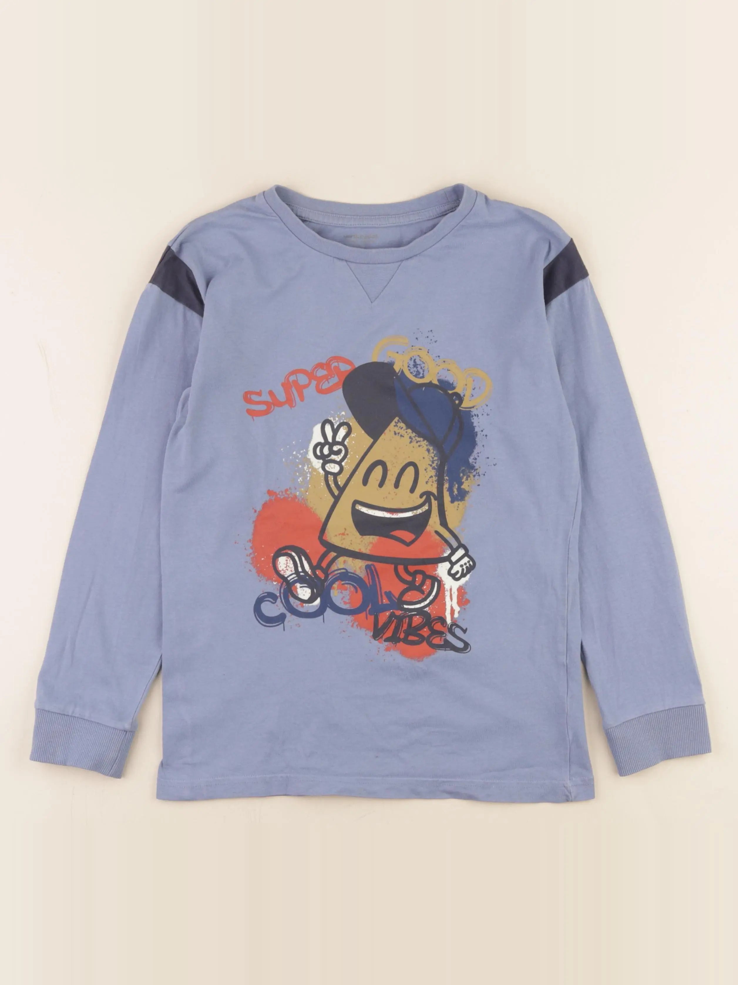 Vertbaudet - tee-shirt bleu - 10 ans