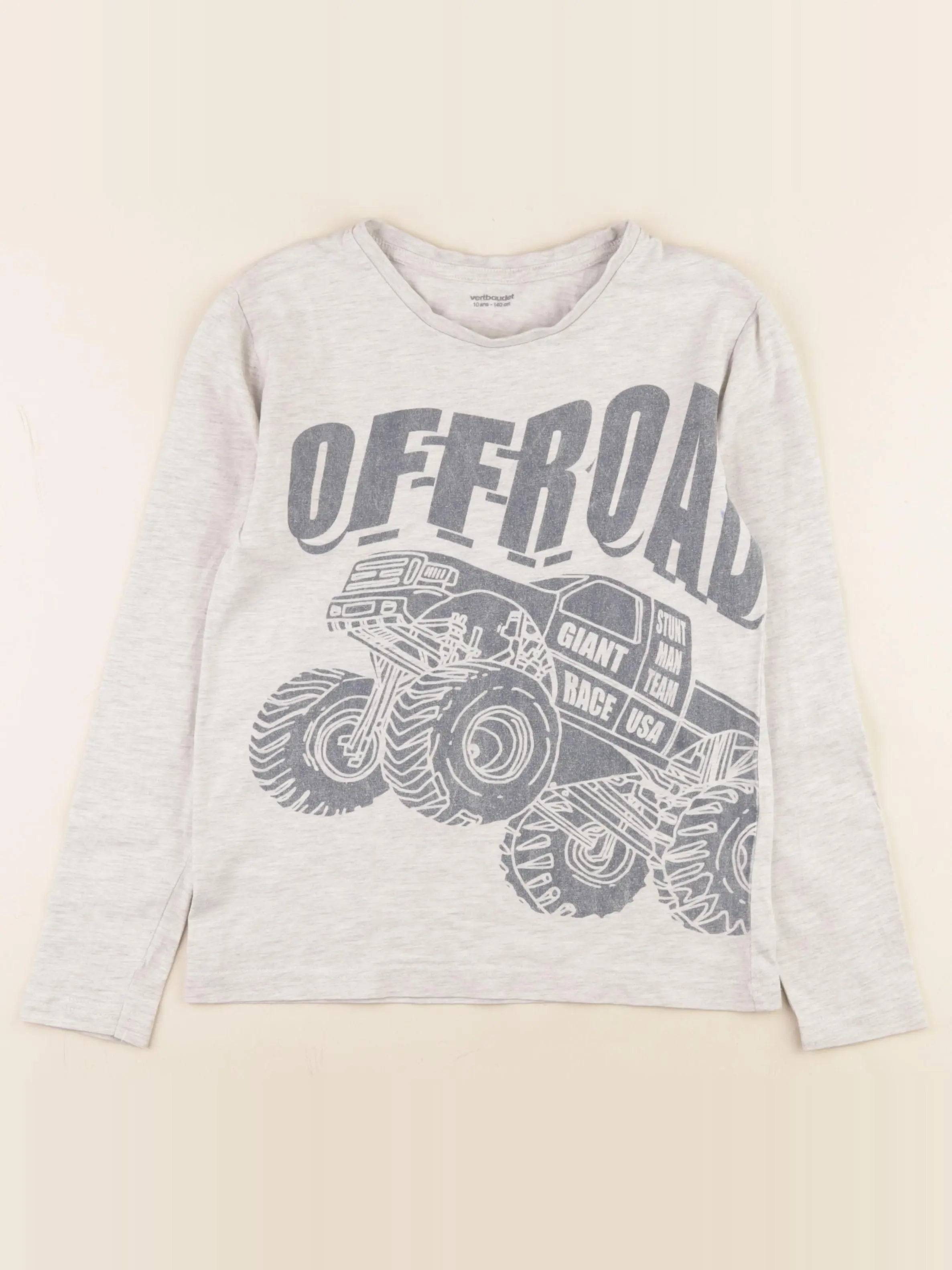 Vertbaudet - tee-shirt gris - 10 ans