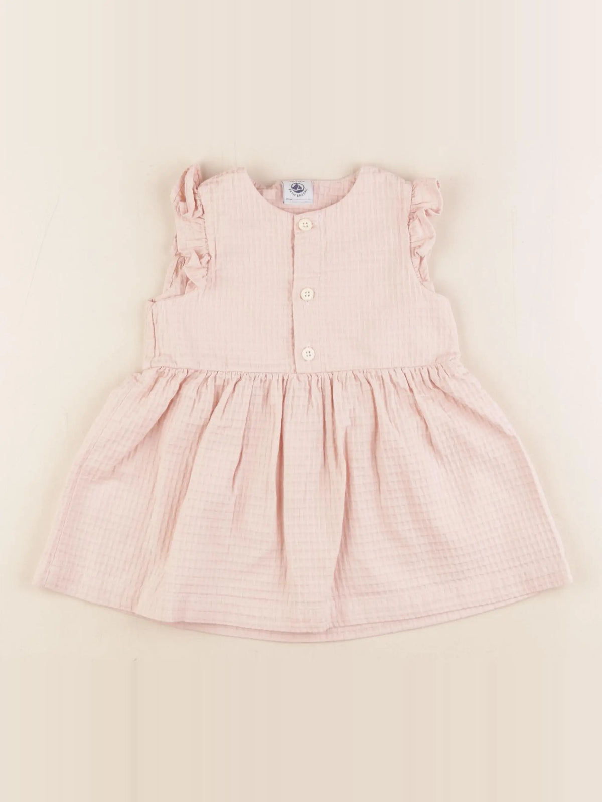 Petit Bateau - robe rose - 12 mois