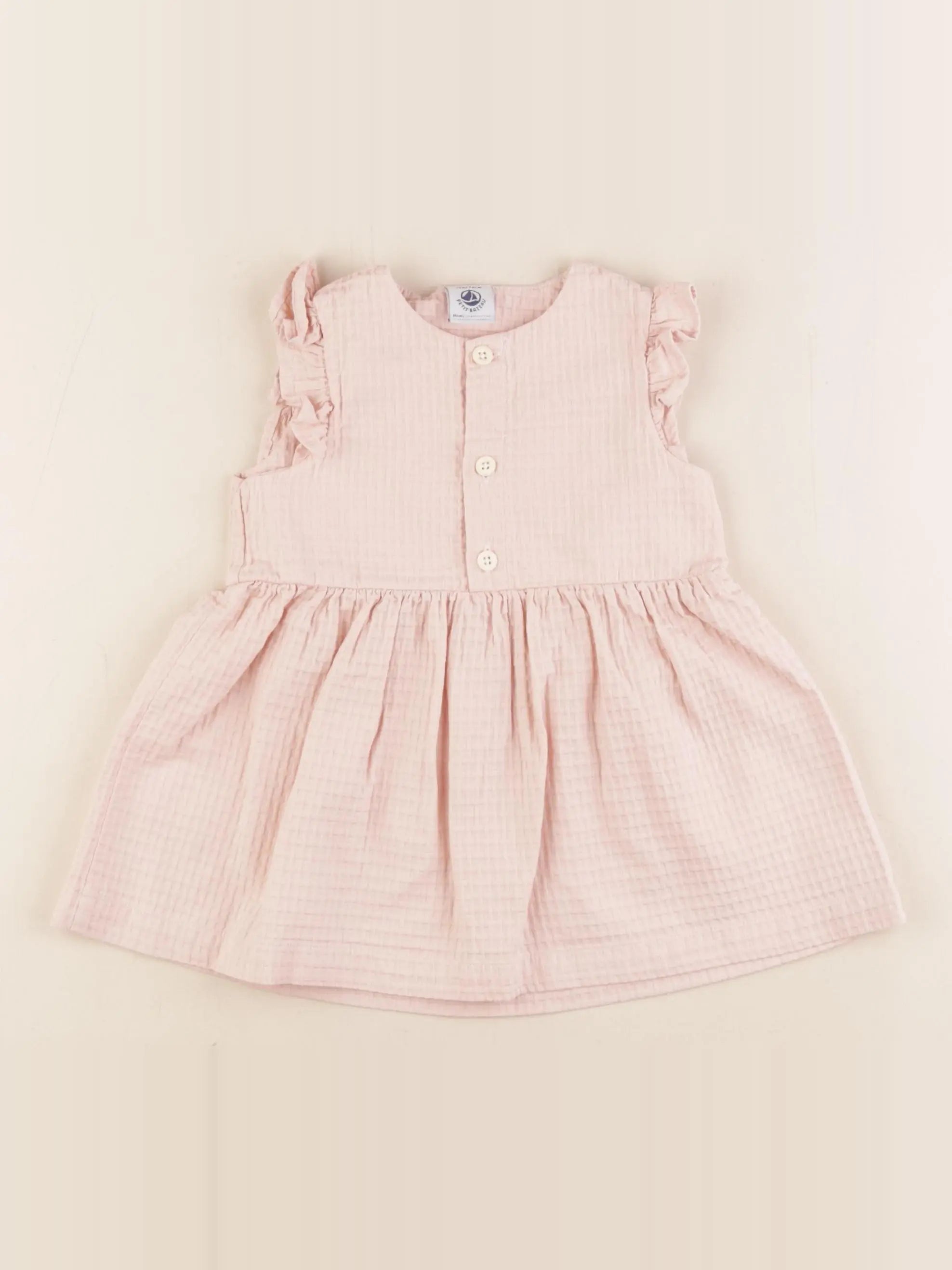 Petit Bateau - robe rose - 12 mois