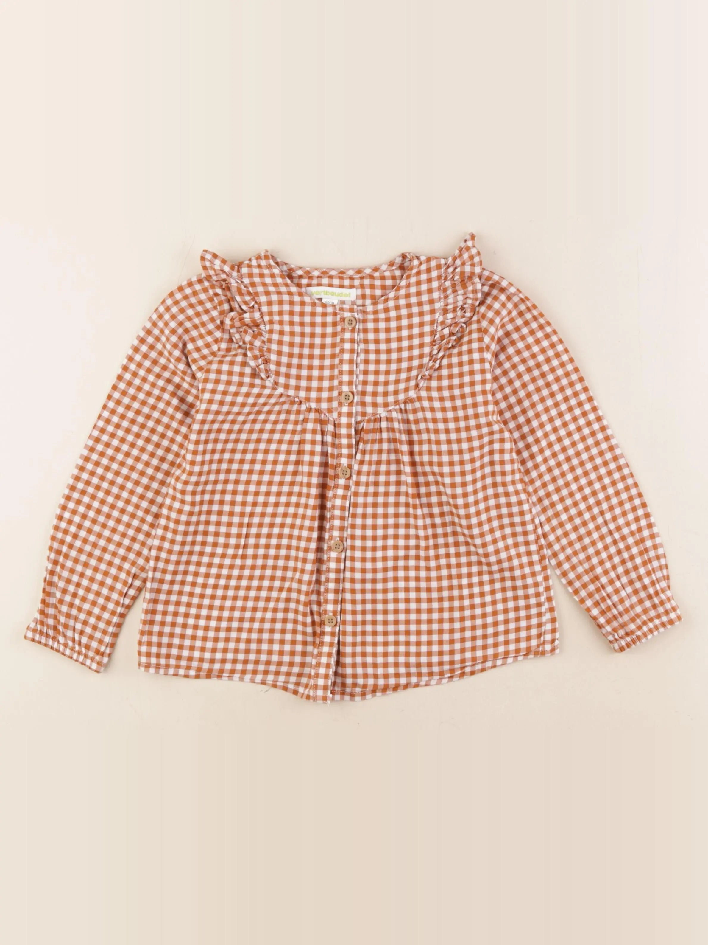 Vertbaudet - blouse marron - 5 ans