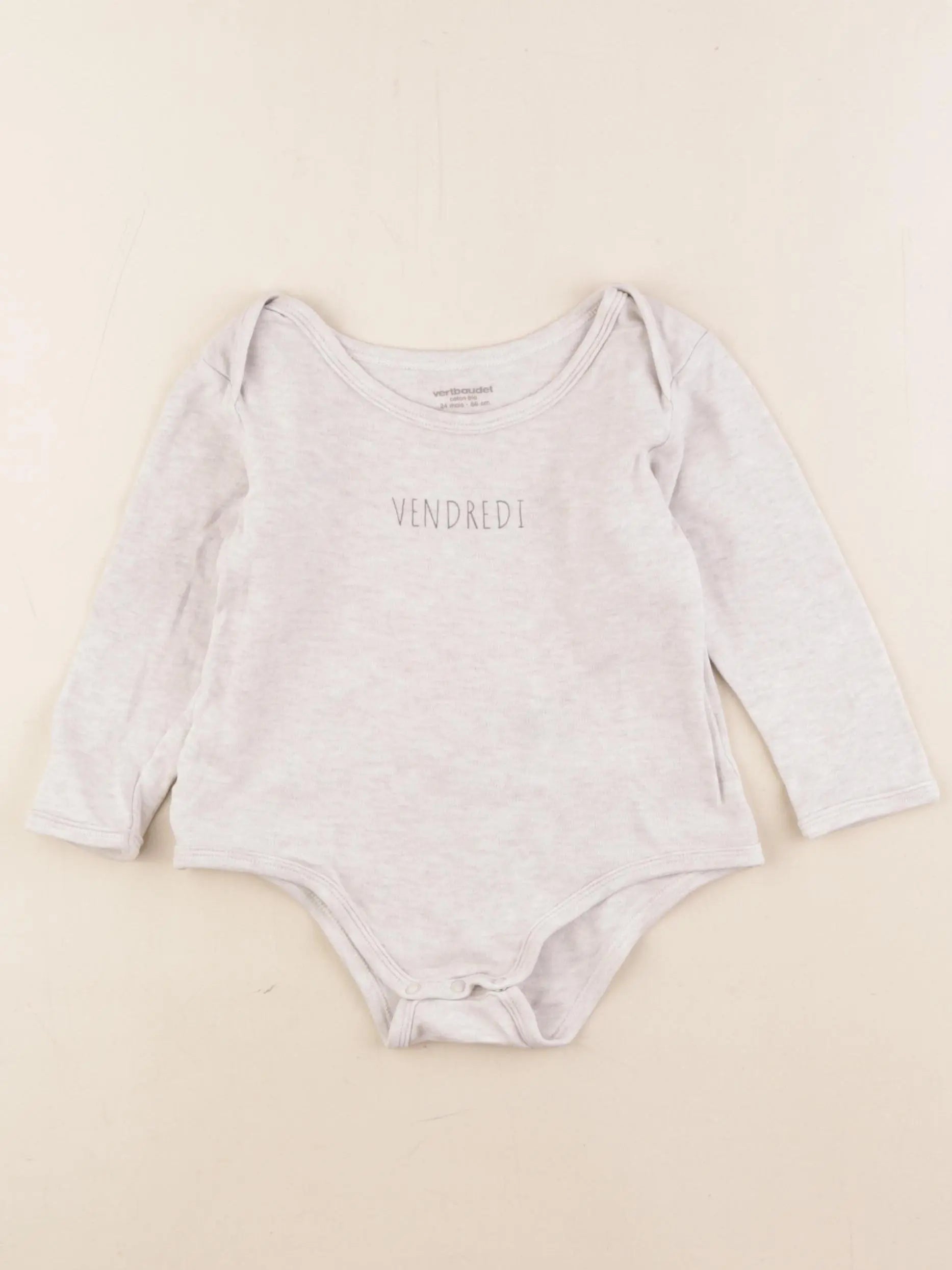 Vertbaudet - body beige - 24 mois