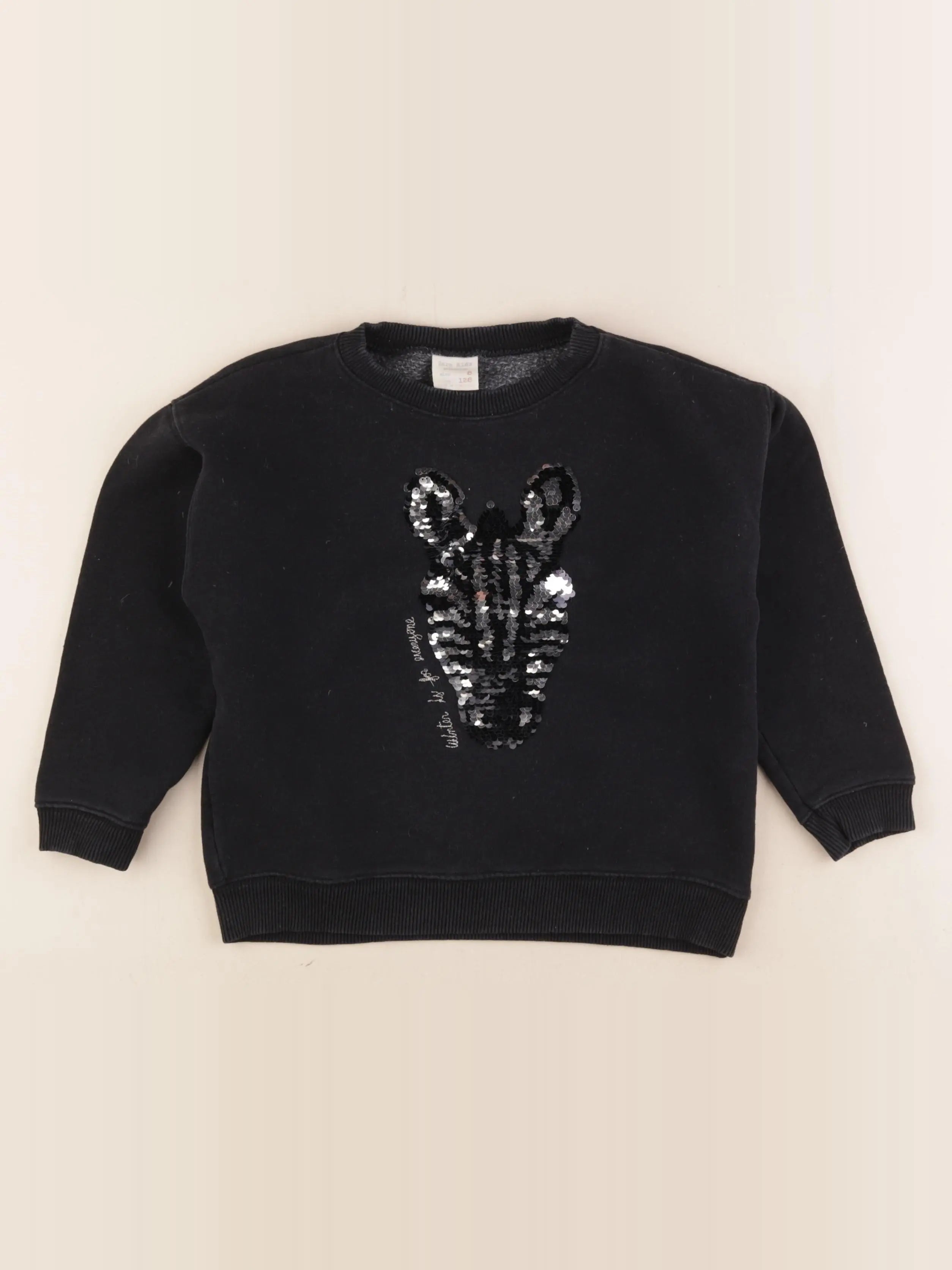 Zara - sweat noir - 8 ans