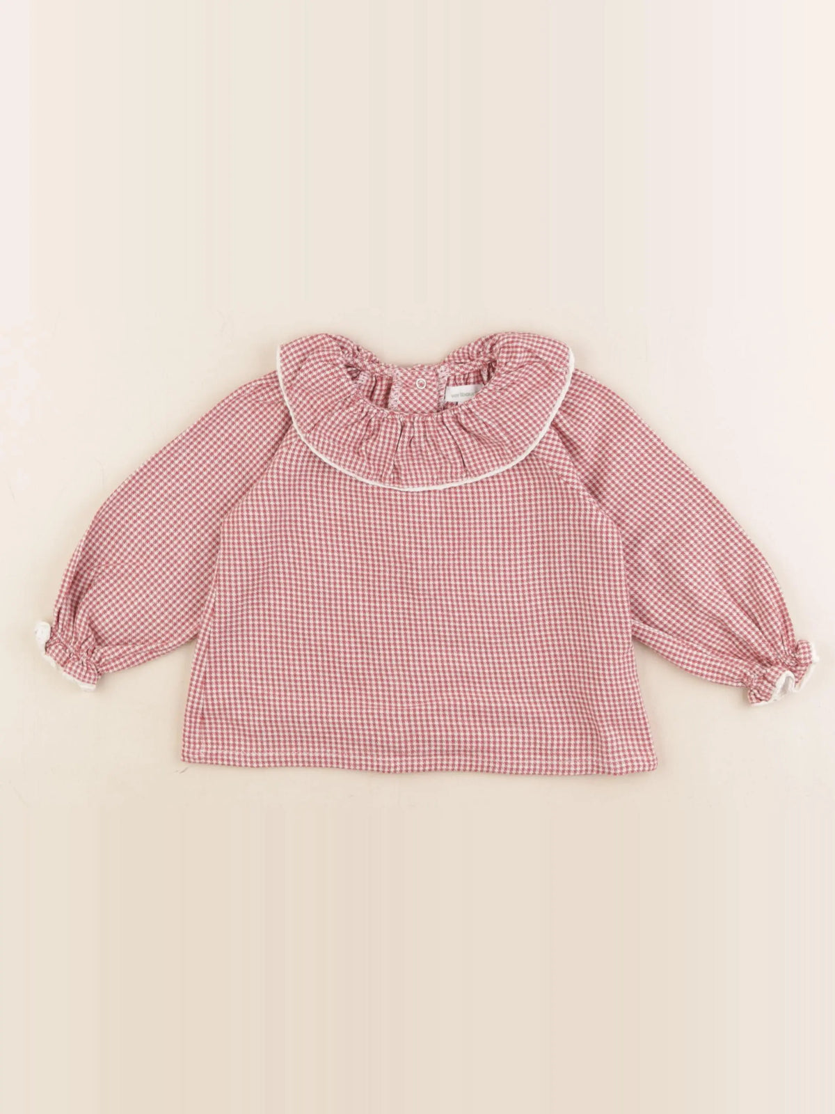 Vertbaudet - blouse rouge - 12 mois