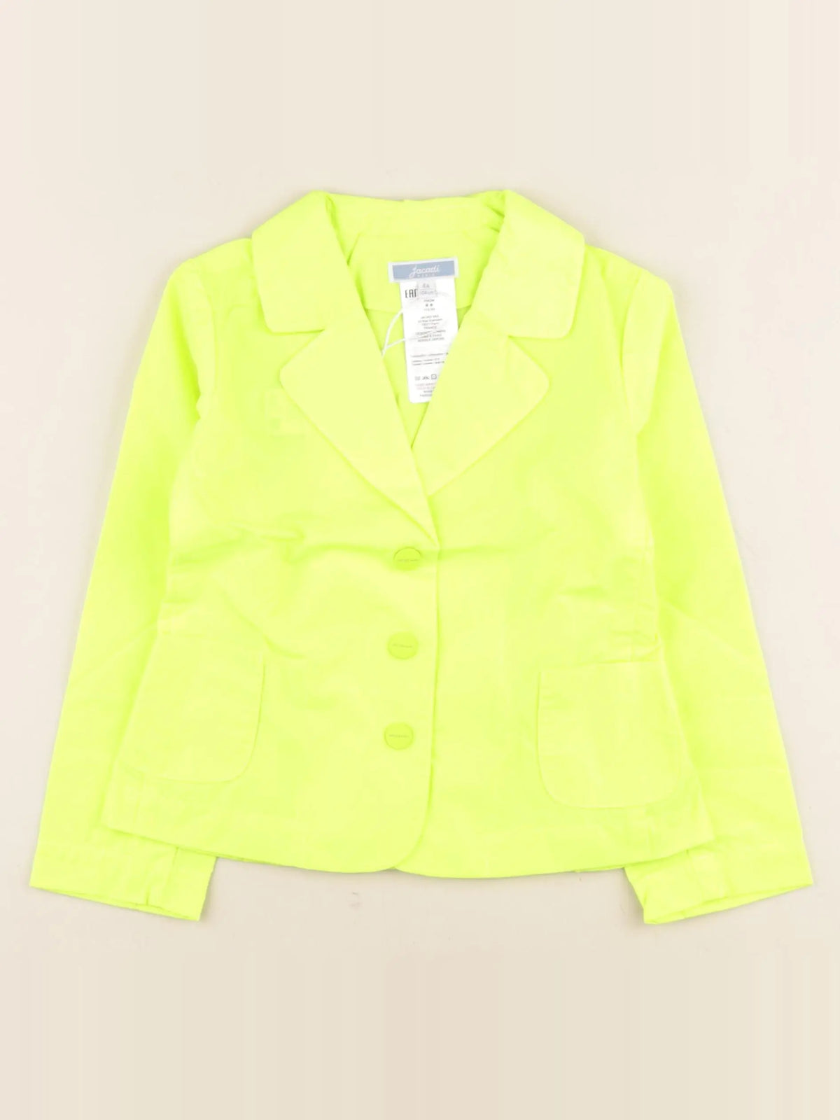 Jacadi - veste vert fluo - 4 ans