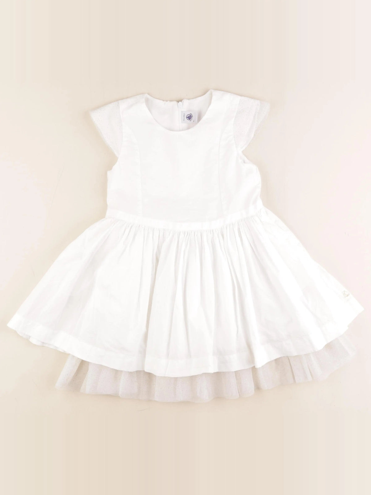Petit Bateau - robe blanc - 5 ans