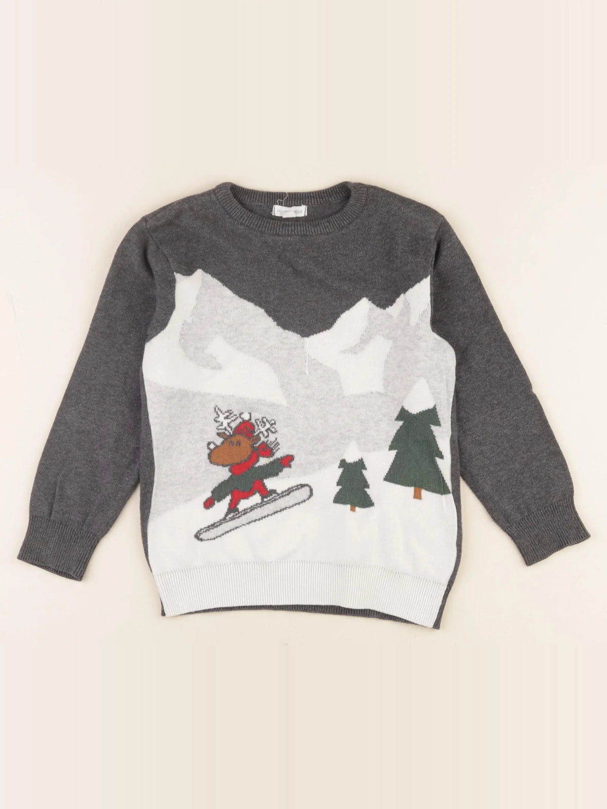 Vertbaudet - pull gris - 5 ans
