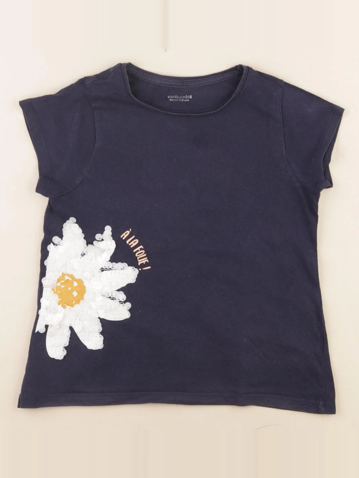 Vertbaudet - tee-shirt bleu - 8 ans