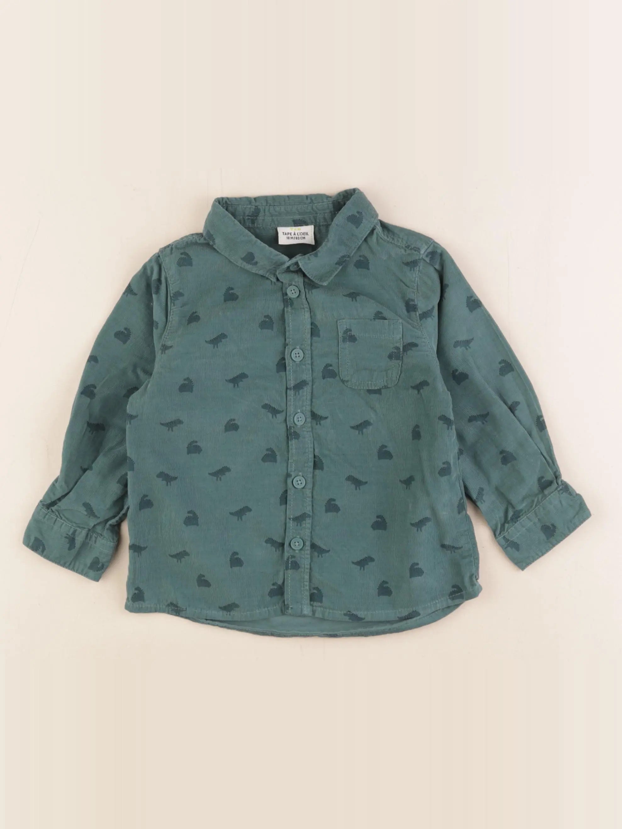 Tape à l'oeil - chemise vert - 18 mois