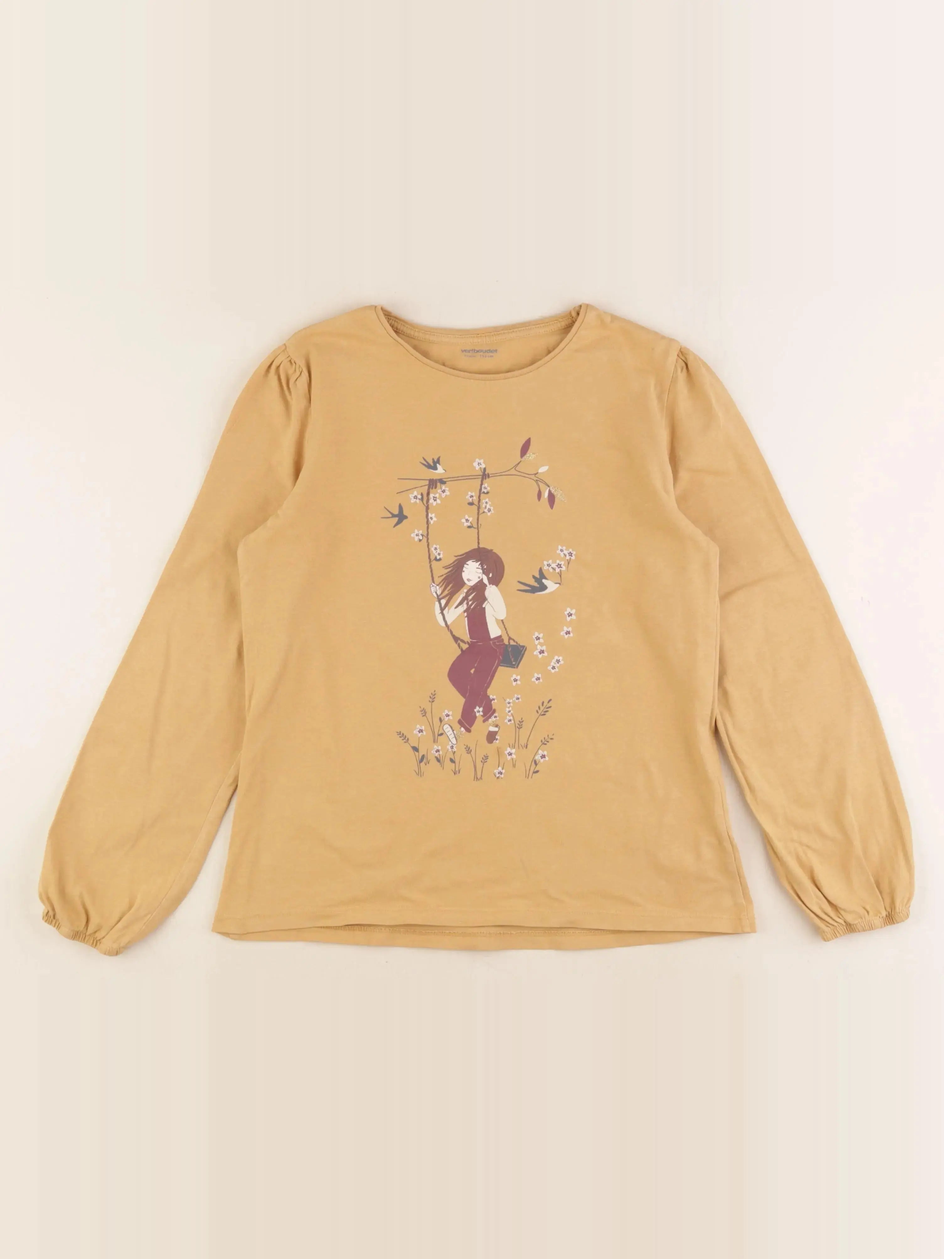 Vertbaudet - tee-shirt jaune - 12 ans