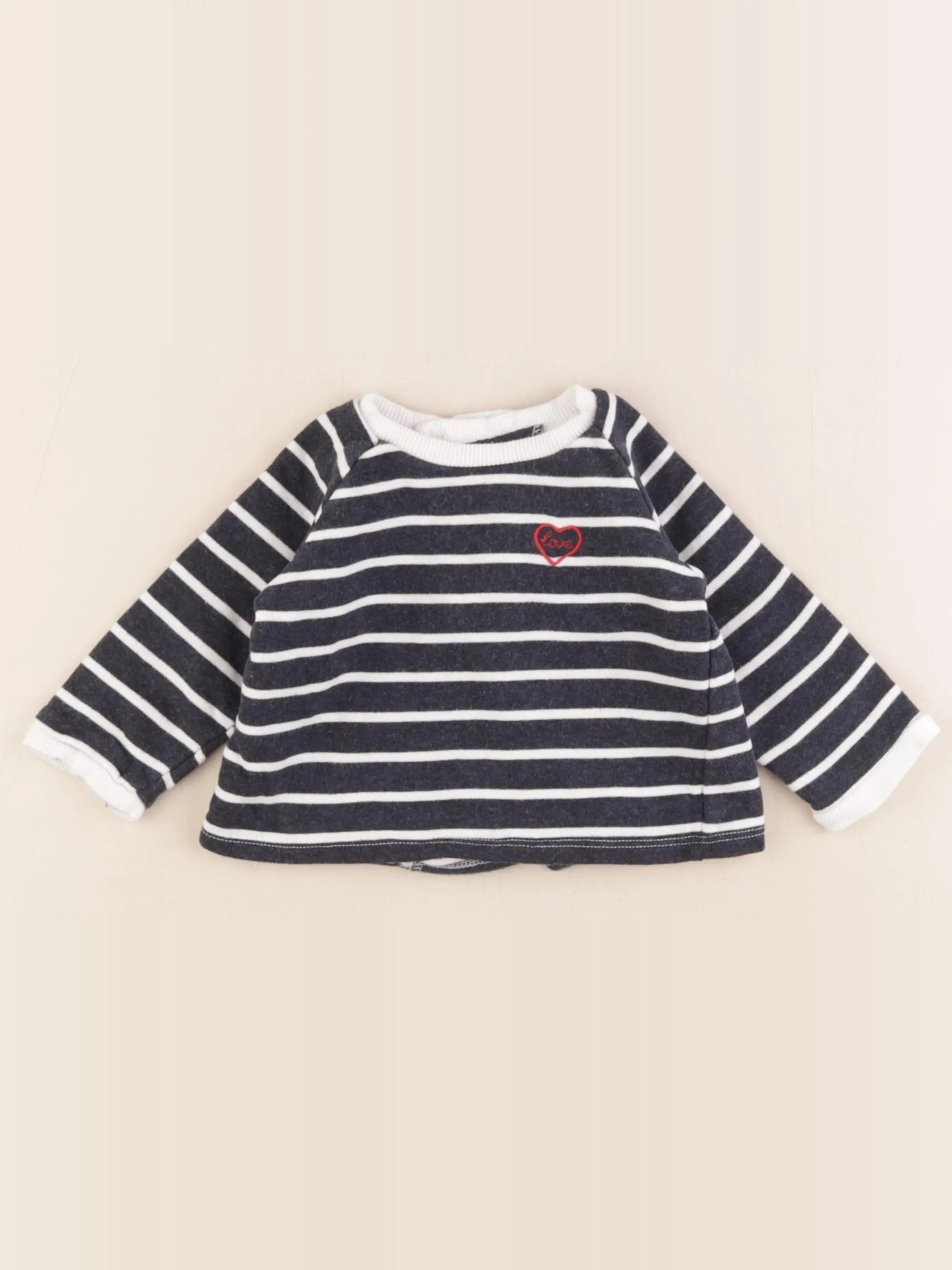 Boutchou - sweat bleu - 9 mois