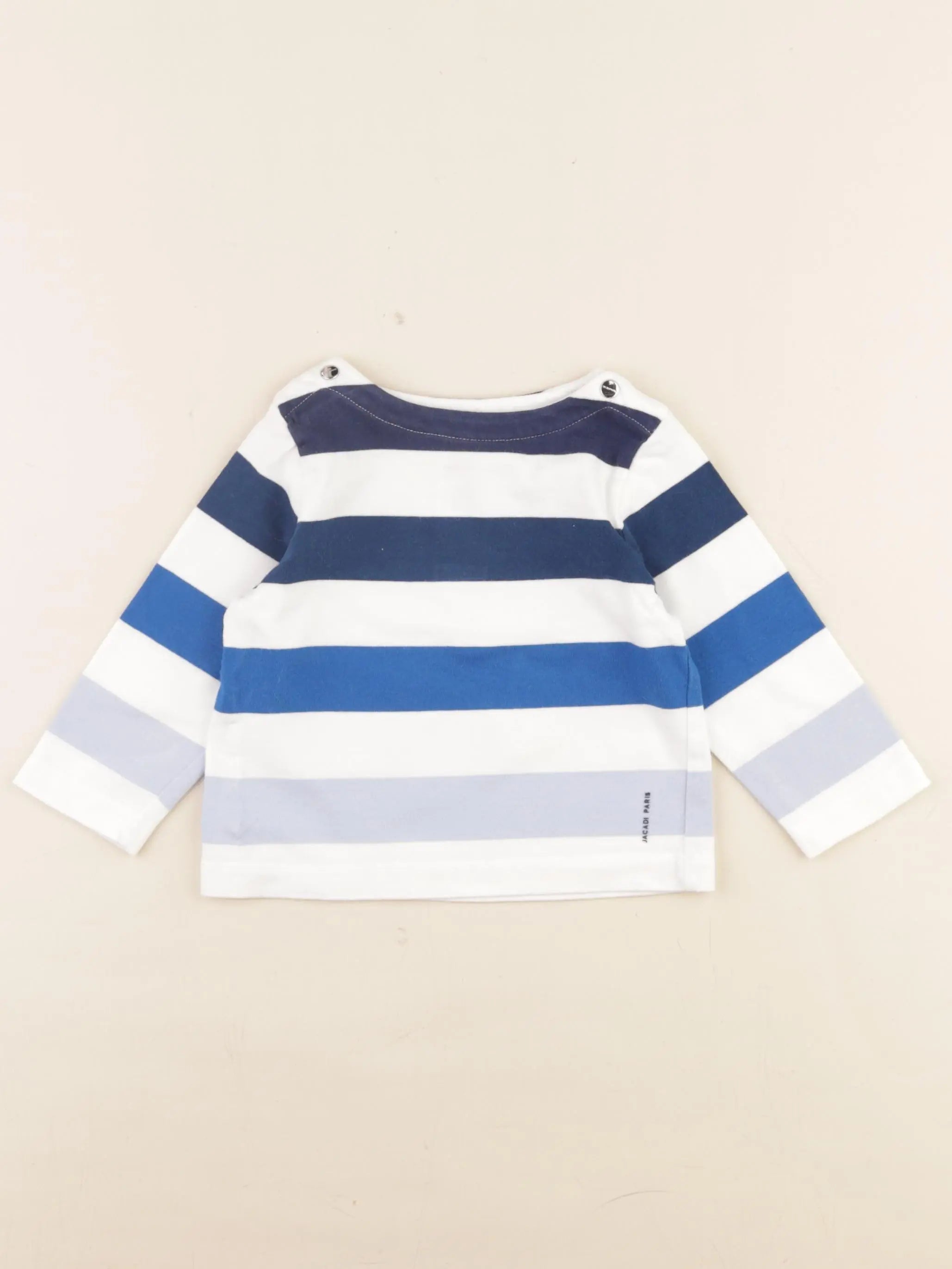 Jacadi - tee-shirt blanc, bleu - 12 mois