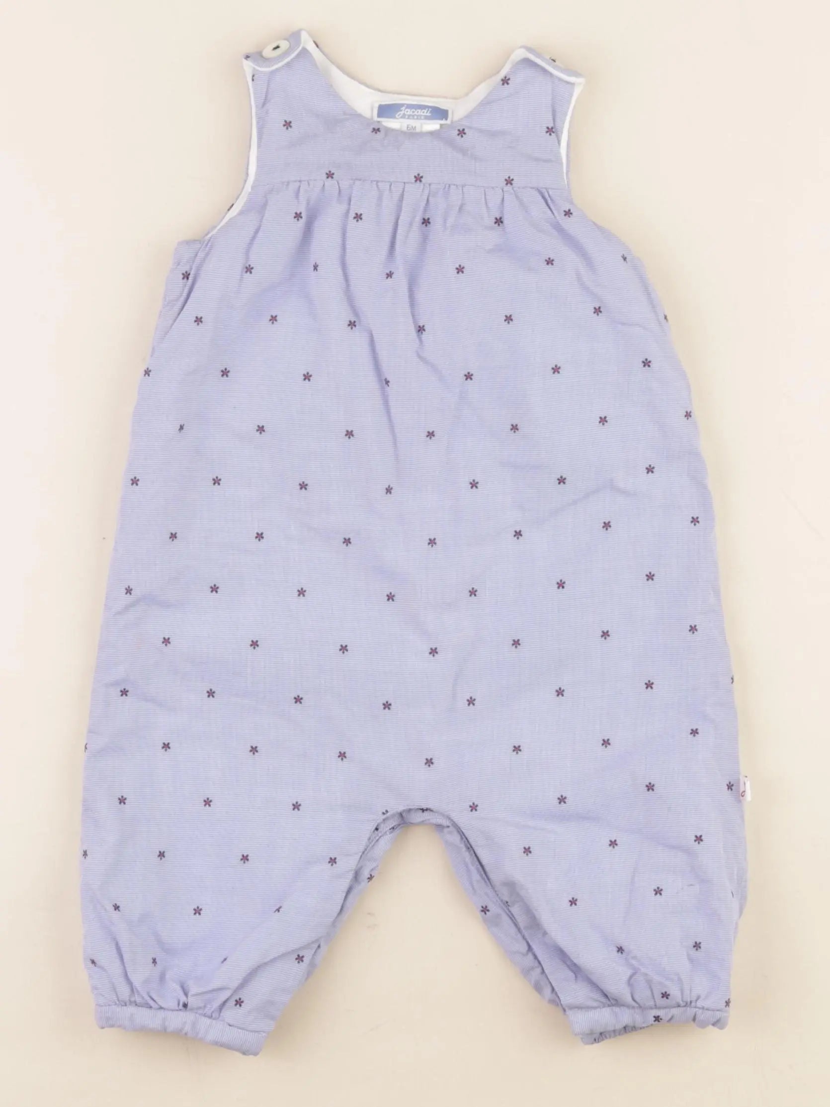 Jacadi - combinaison doublé bleu - 6 mois