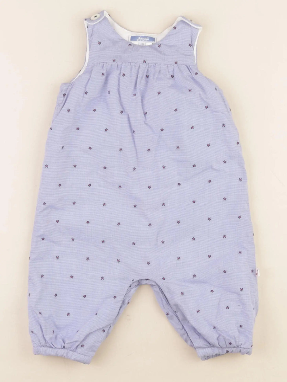 Jacadi - combinaison doublé bleu - 6 mois