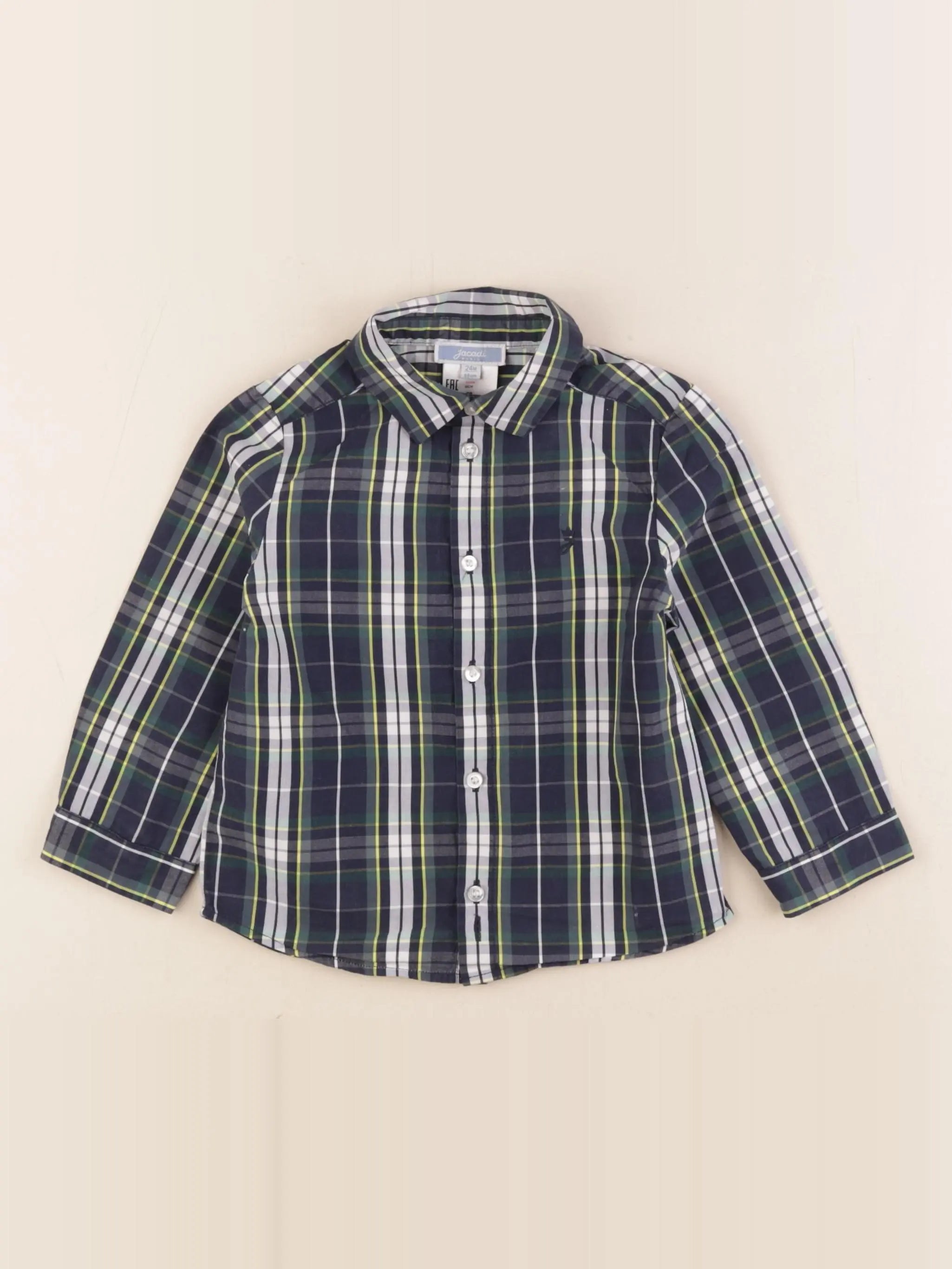 Jacadi - chemise bleu, vert - 24 mois