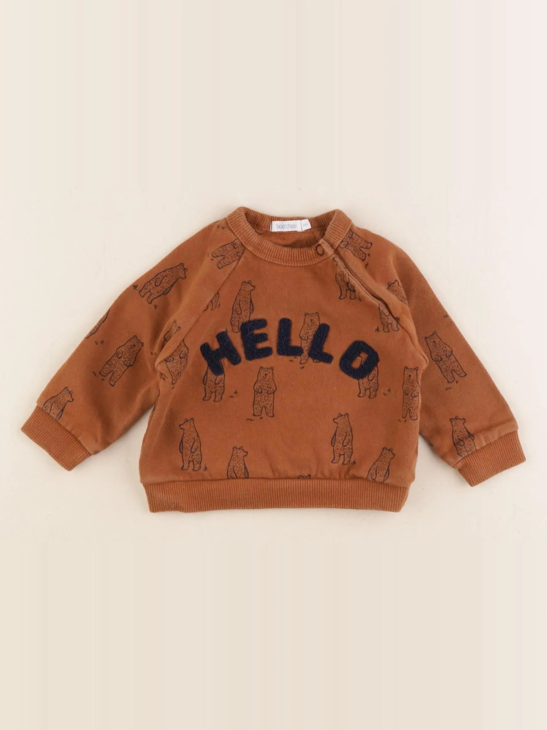 Boutchou - sweat marron - 6 mois