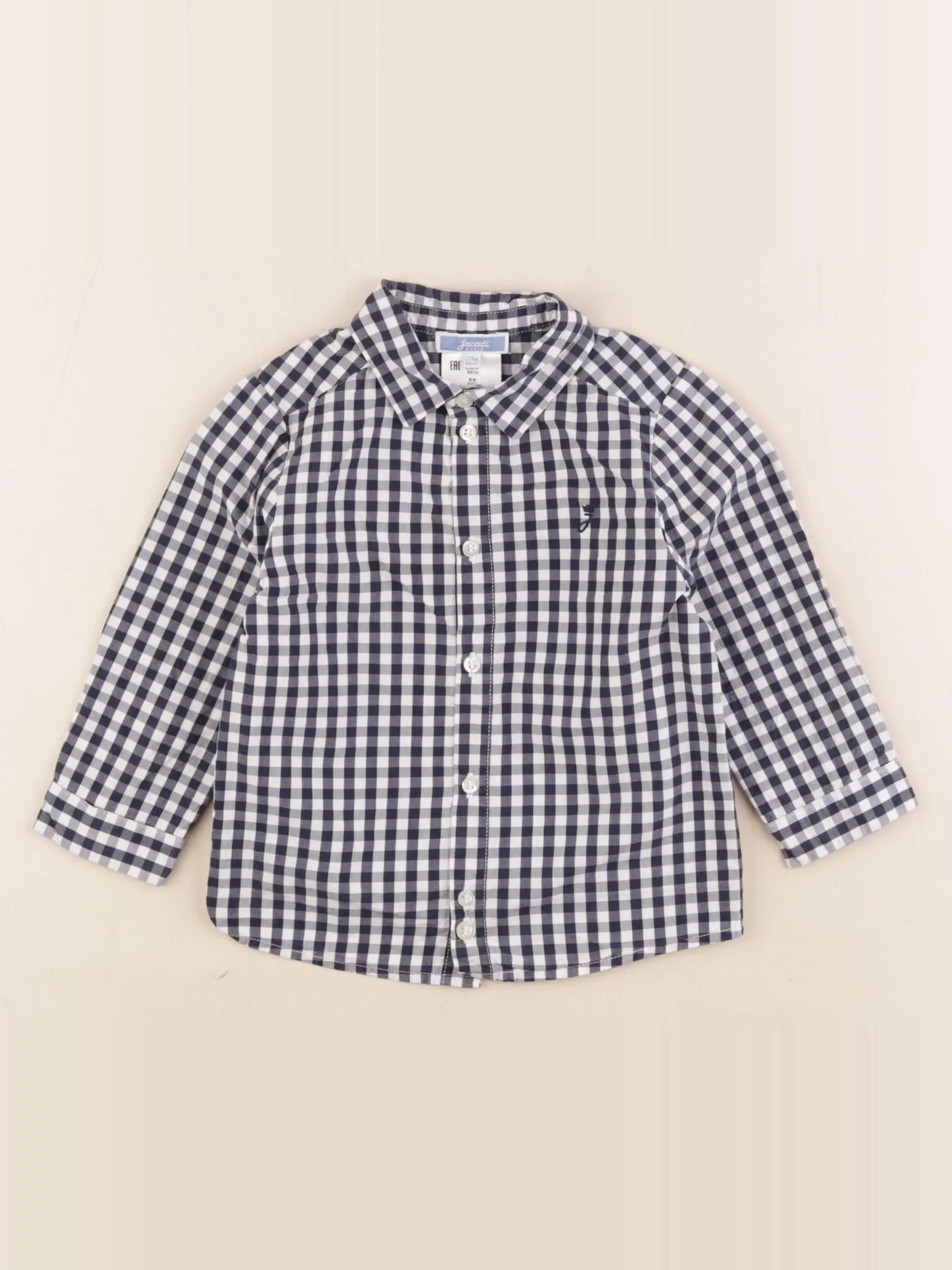 Jacadi - chemise blanc, bleu - 24 mois