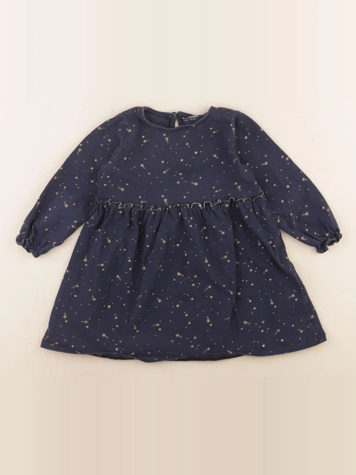 Vertbaudet - robe bleu, or - 4 ans