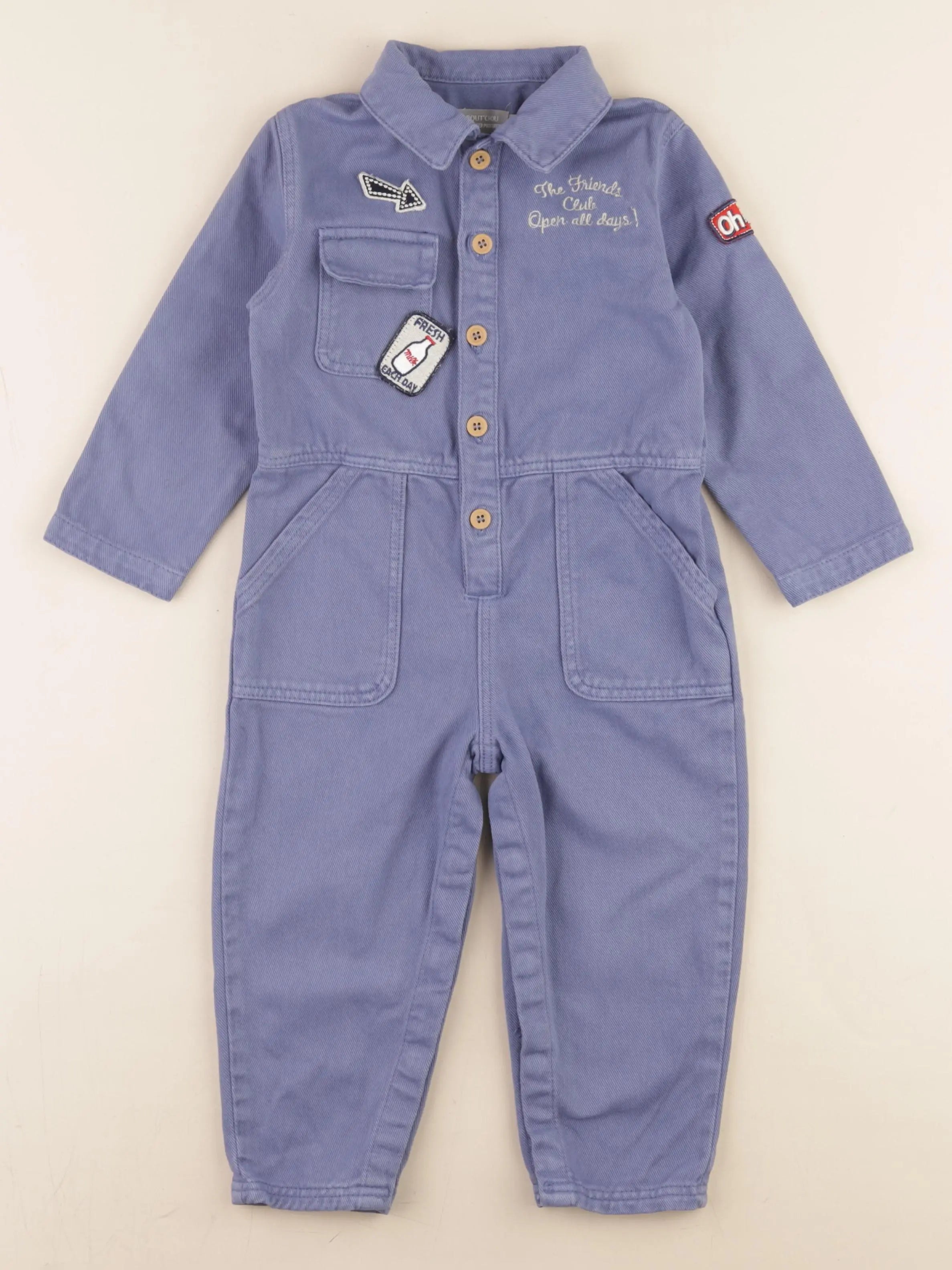 Boutchou - combinaison bleu - 24 mois