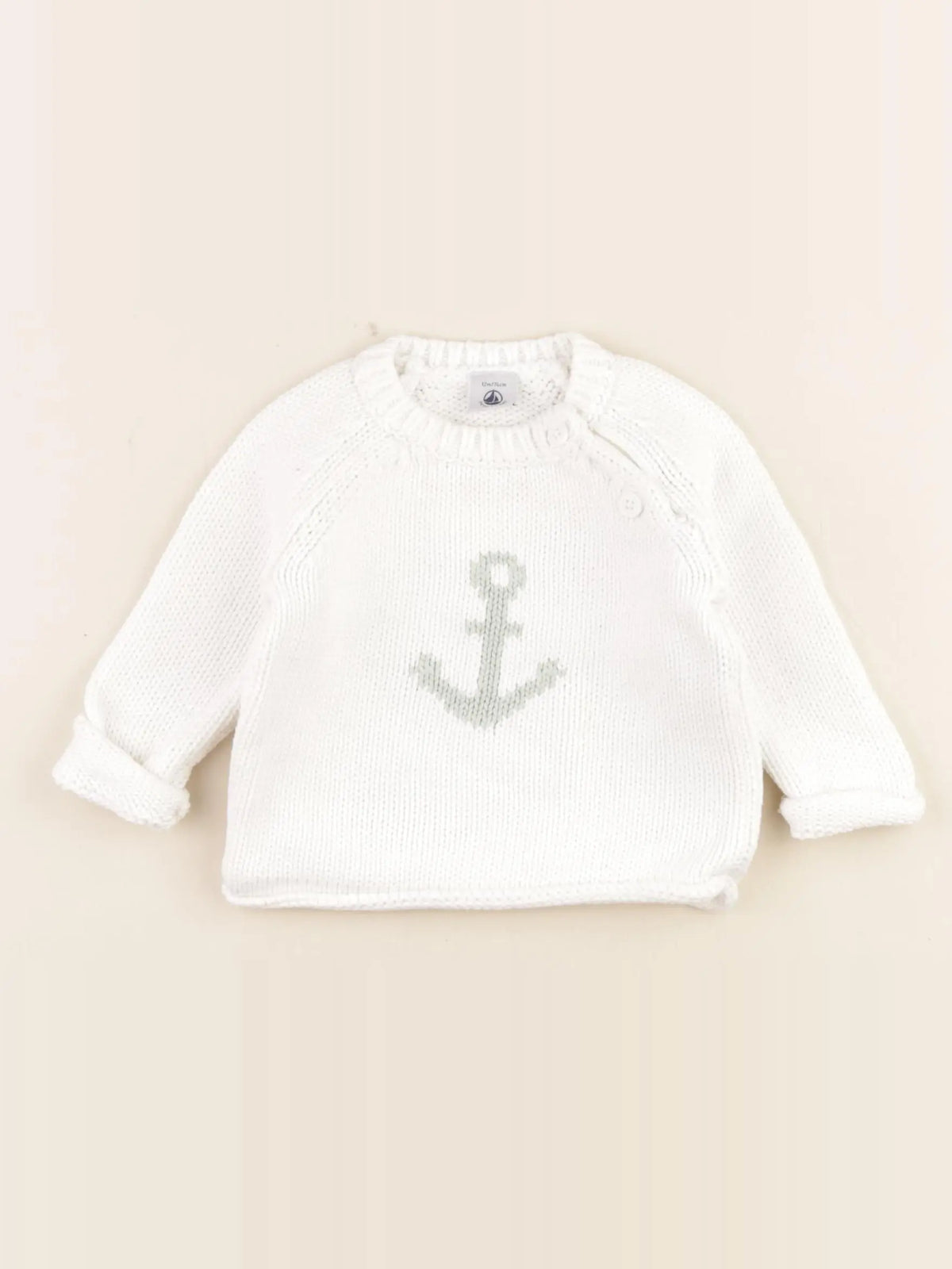 Petit Bateau - cape blanc - 12 mois