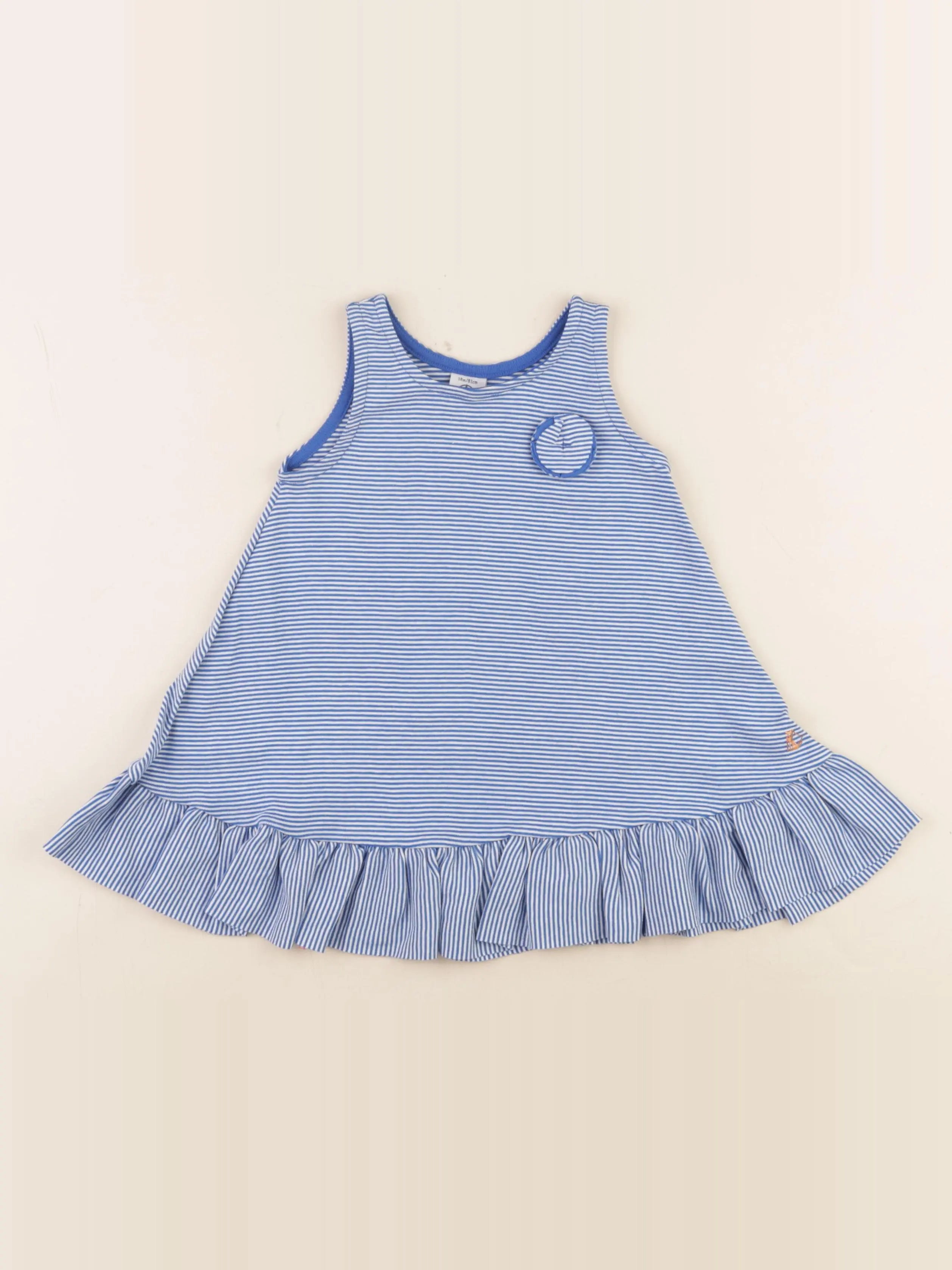 Petit Bateau - robe bleu - 18 mois