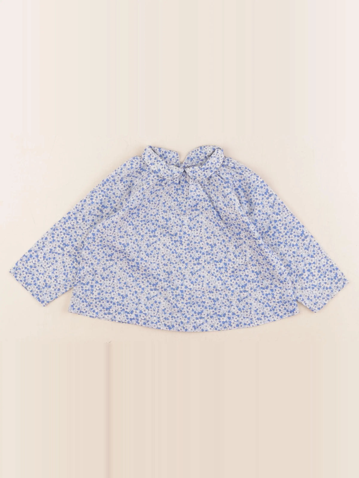 Jacadi - blouse liberty bleu - 12 mois