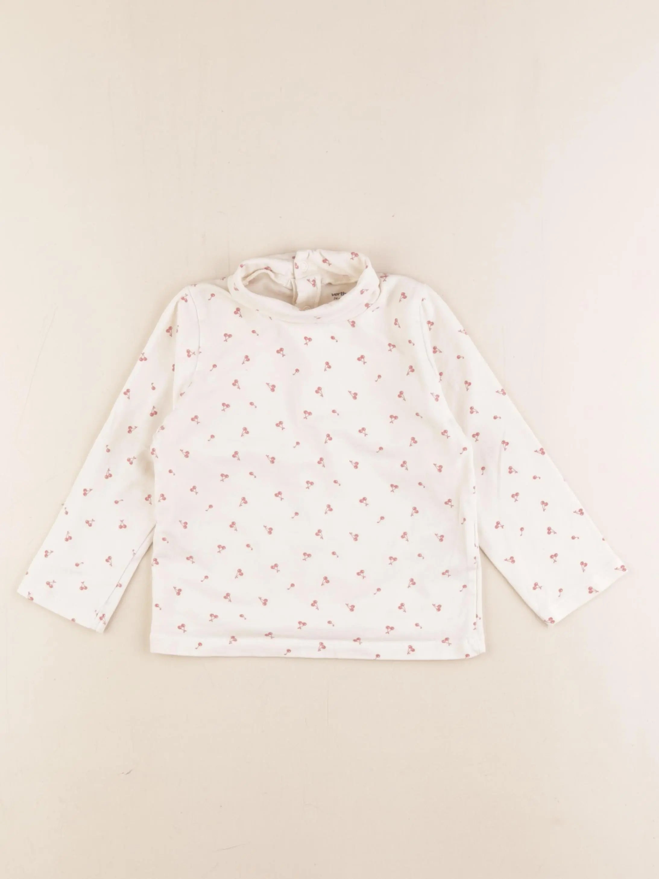 Vertbaudet - sous-pull blanc - 24 mois
