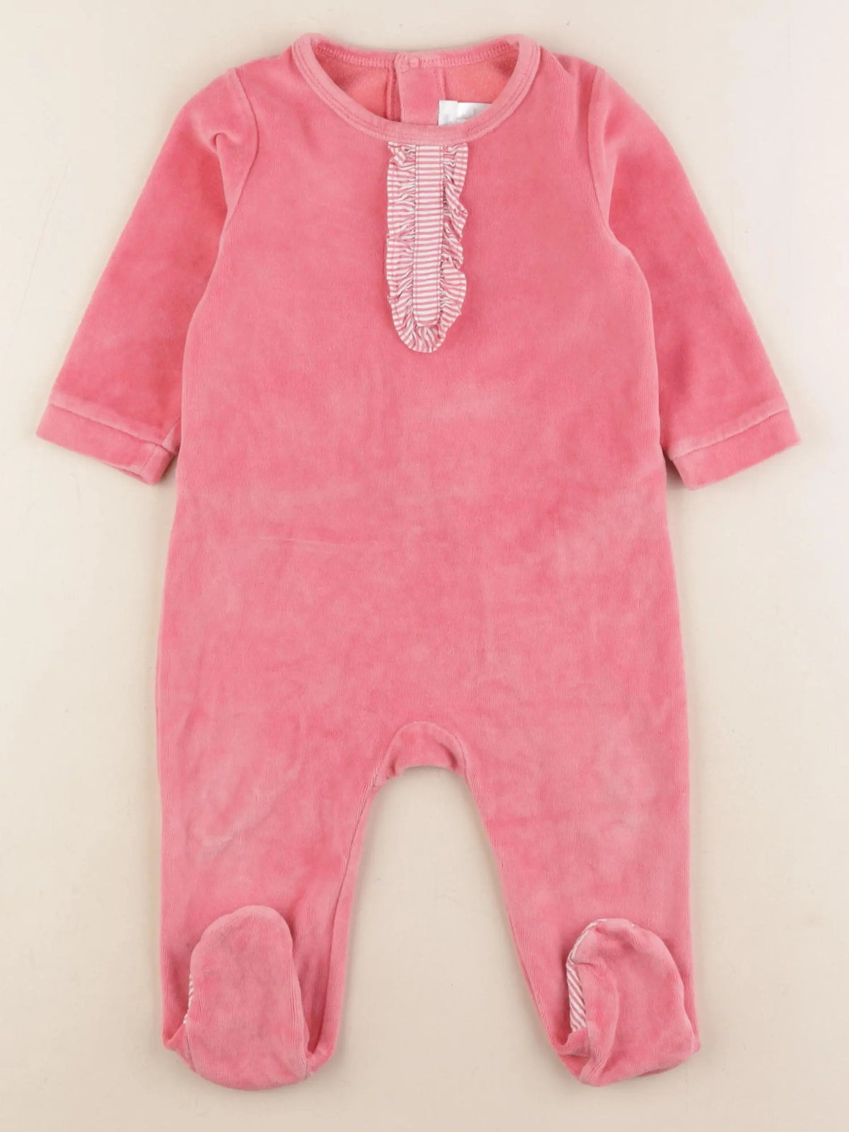 Jacadi - pyjama velours rose - 12 mois