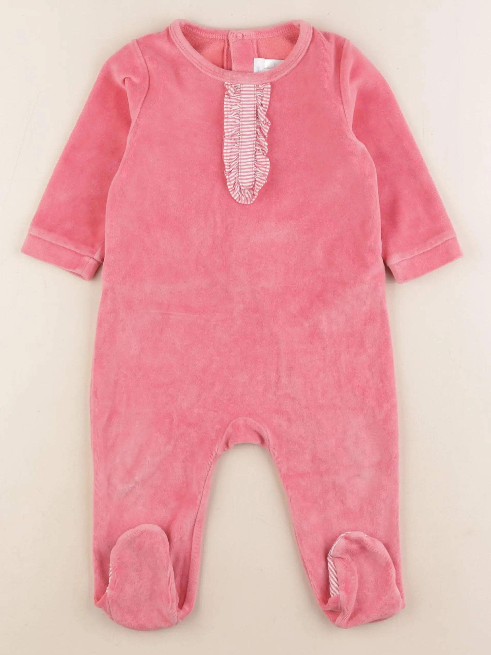 Jacadi - pyjama velours rose - 12 mois
