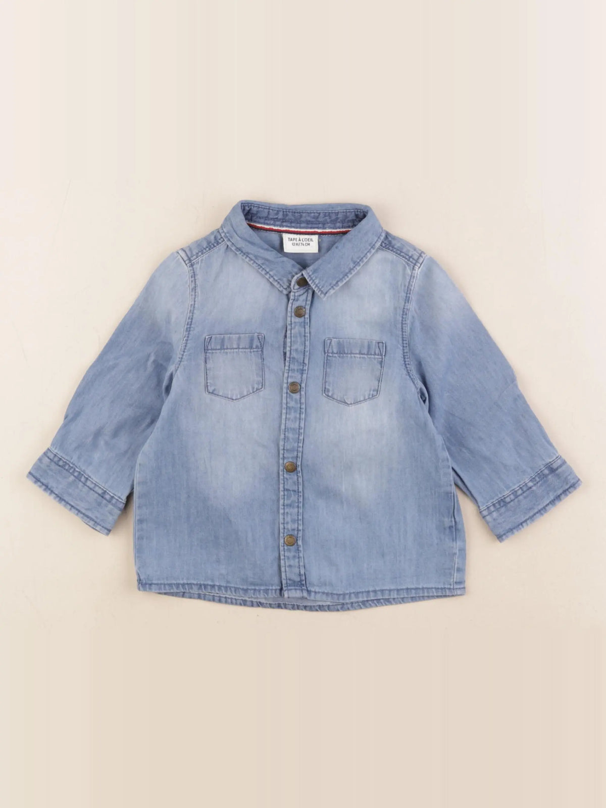 Tape à l'oeil - chemise bleu - 12 mois