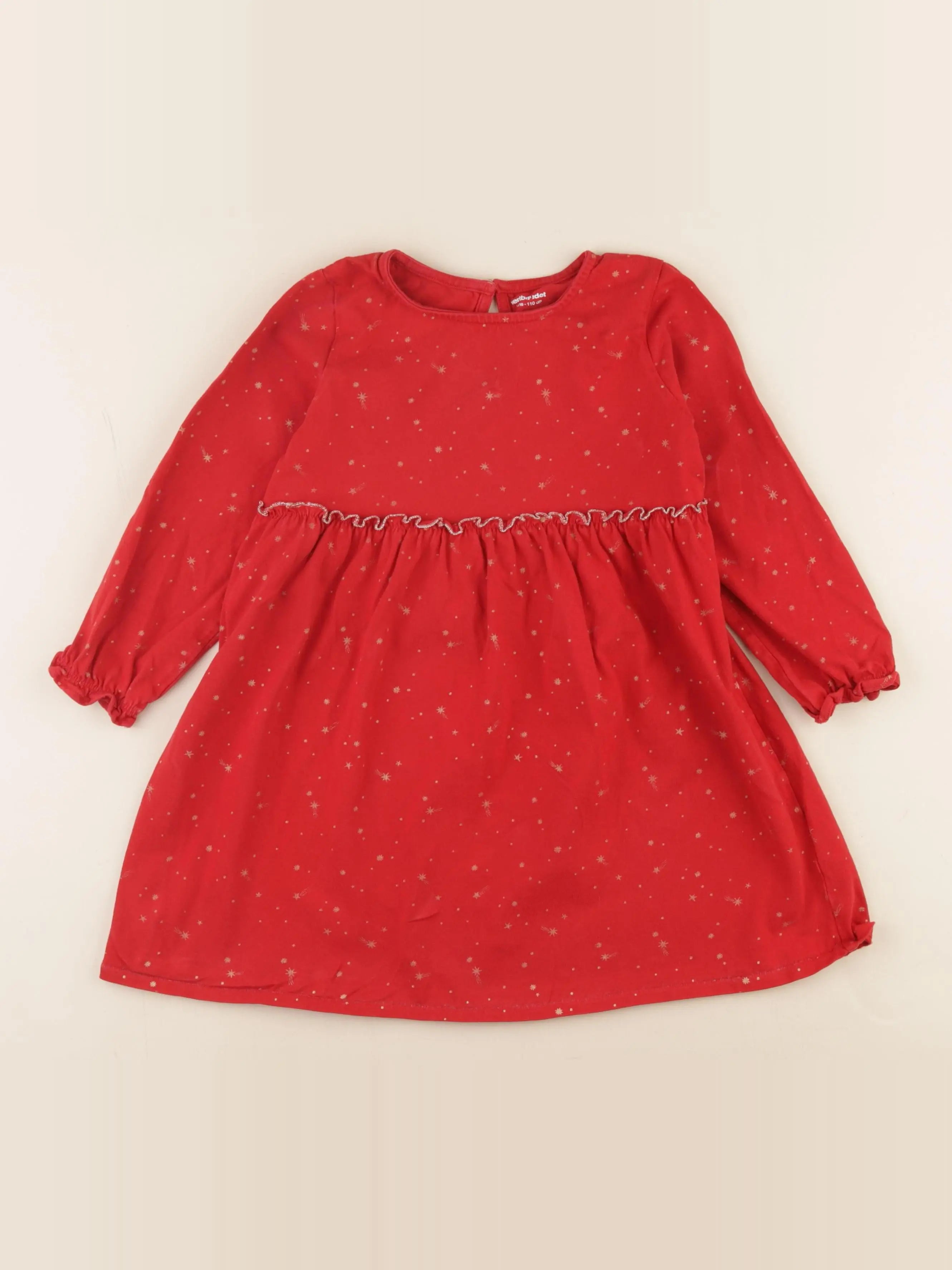 Vertbaudet - robe rouge - 5 ans