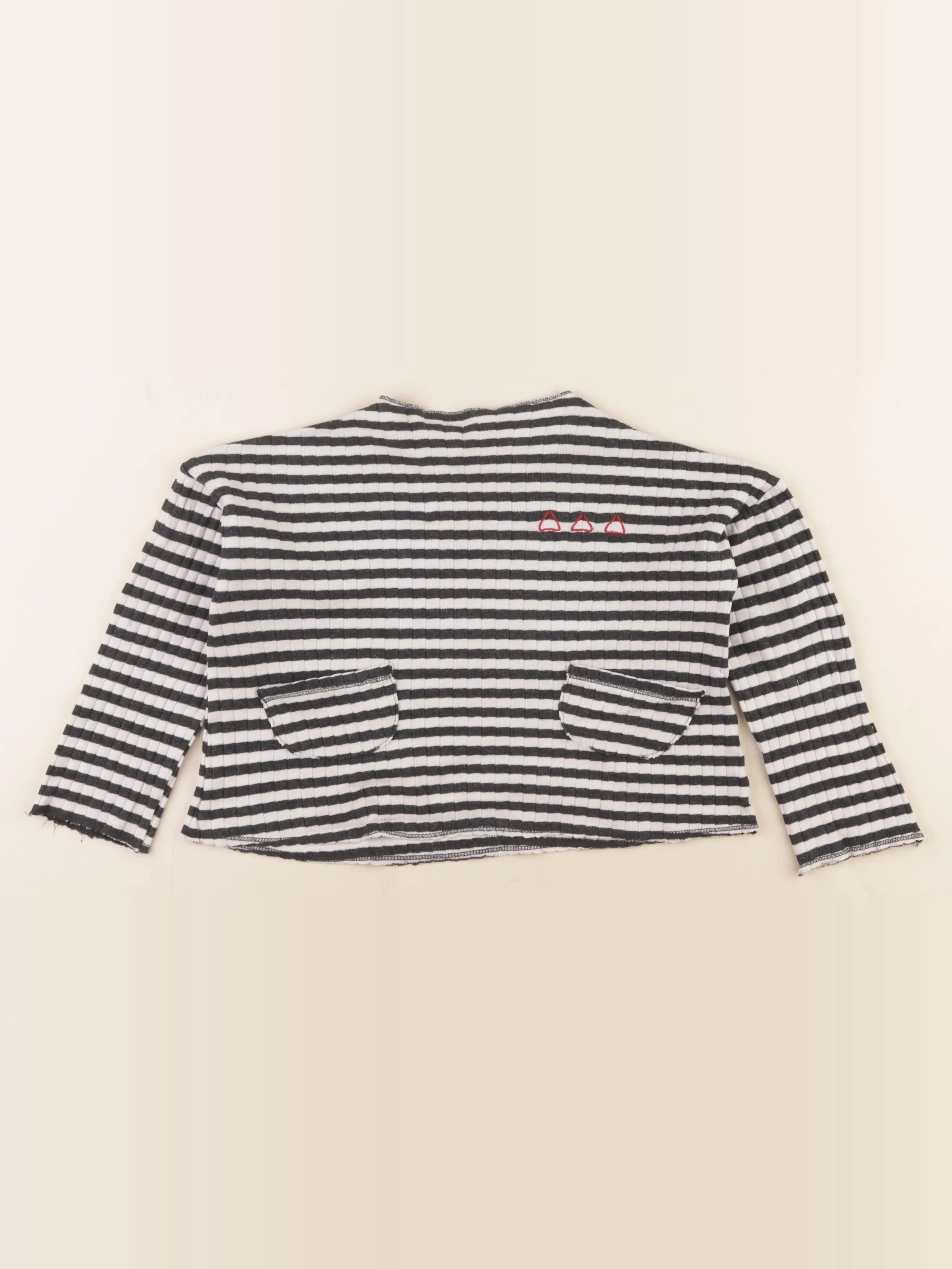 Zara - tee-shirt gris, blanc - 3/4 ans