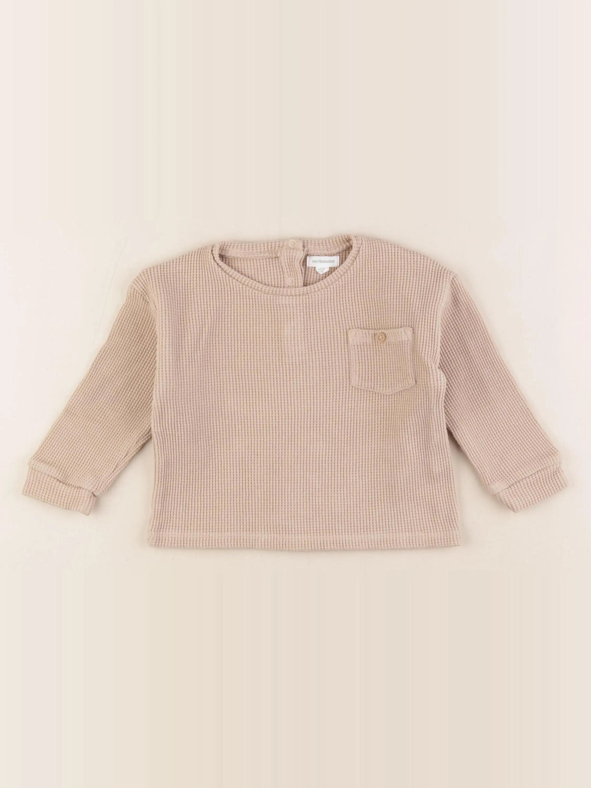 Vertbaudet - tee-shirt beige - 24 mois